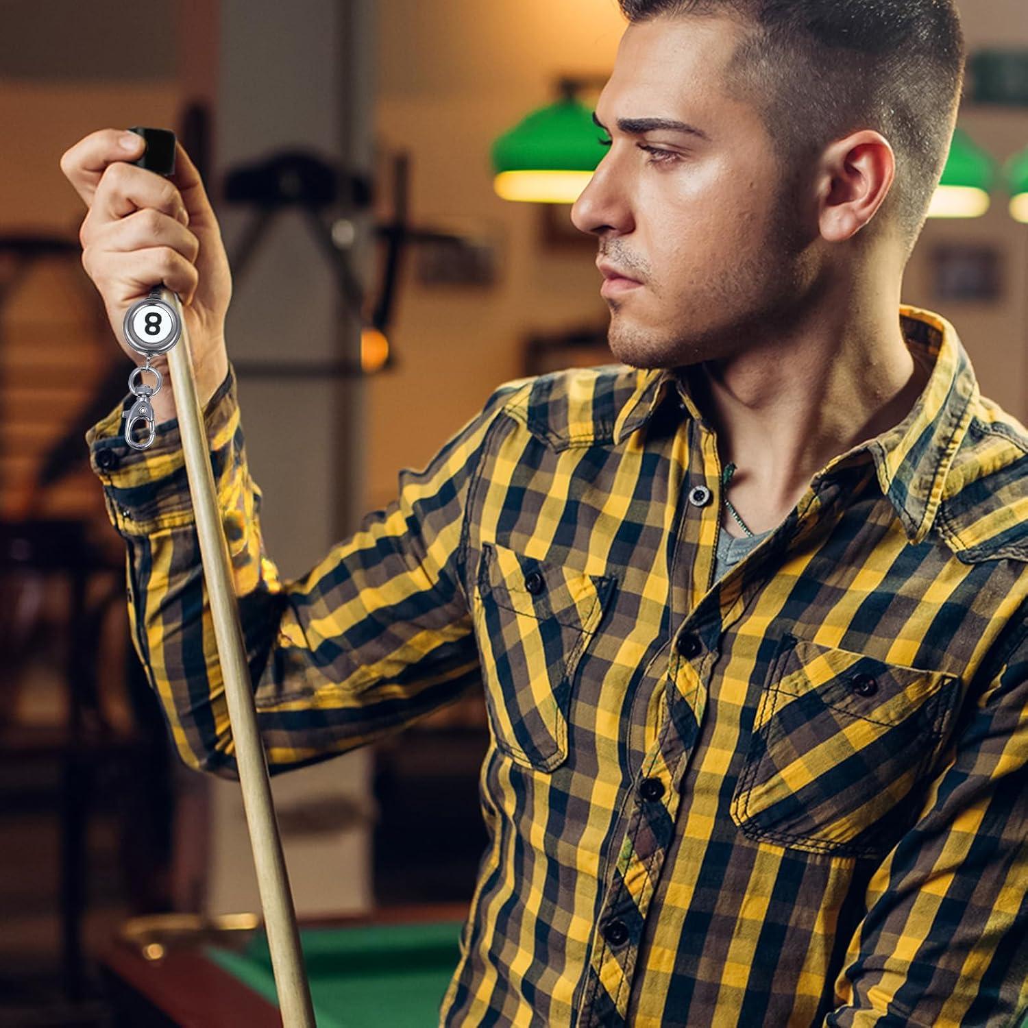 Soporte de Tiza de Billar FdcLixuvol Retráctil Negro