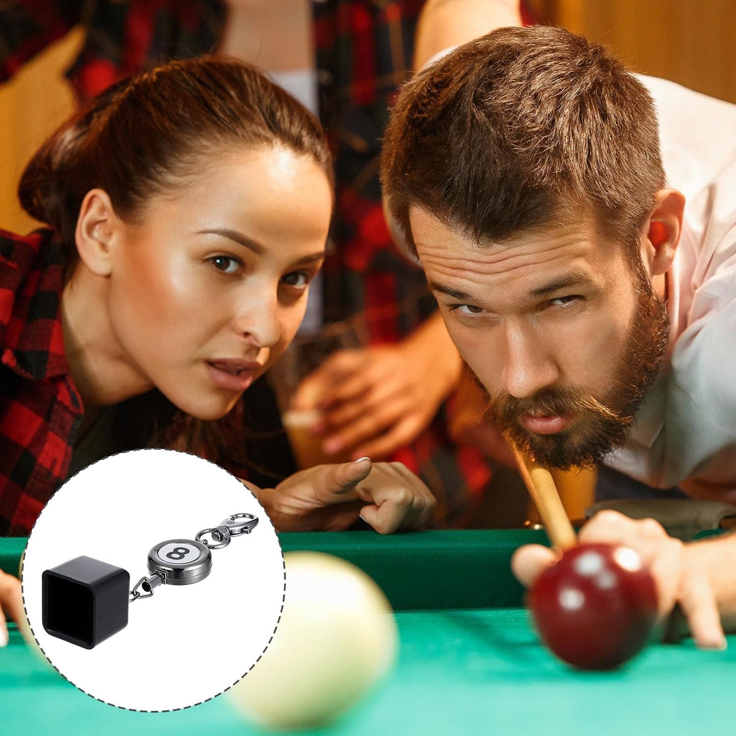 Soporte de Tiza de Billar FdcLixuvol Retráctil Negro