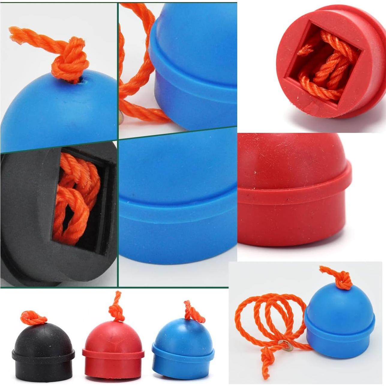 Paquete de 4 Soportes de Tiza de Goma SquEqu para Pool