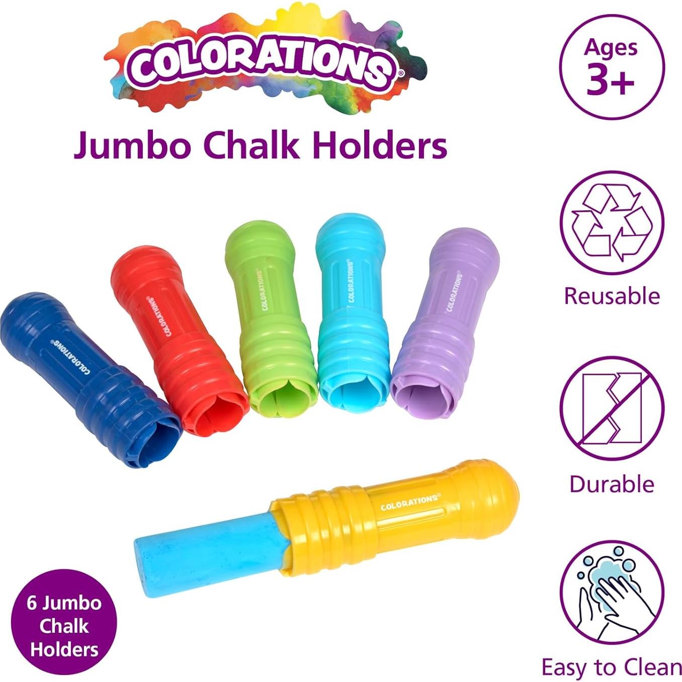 Soporte de Tiza Jumbo Colorations - Set de 6 Piezas