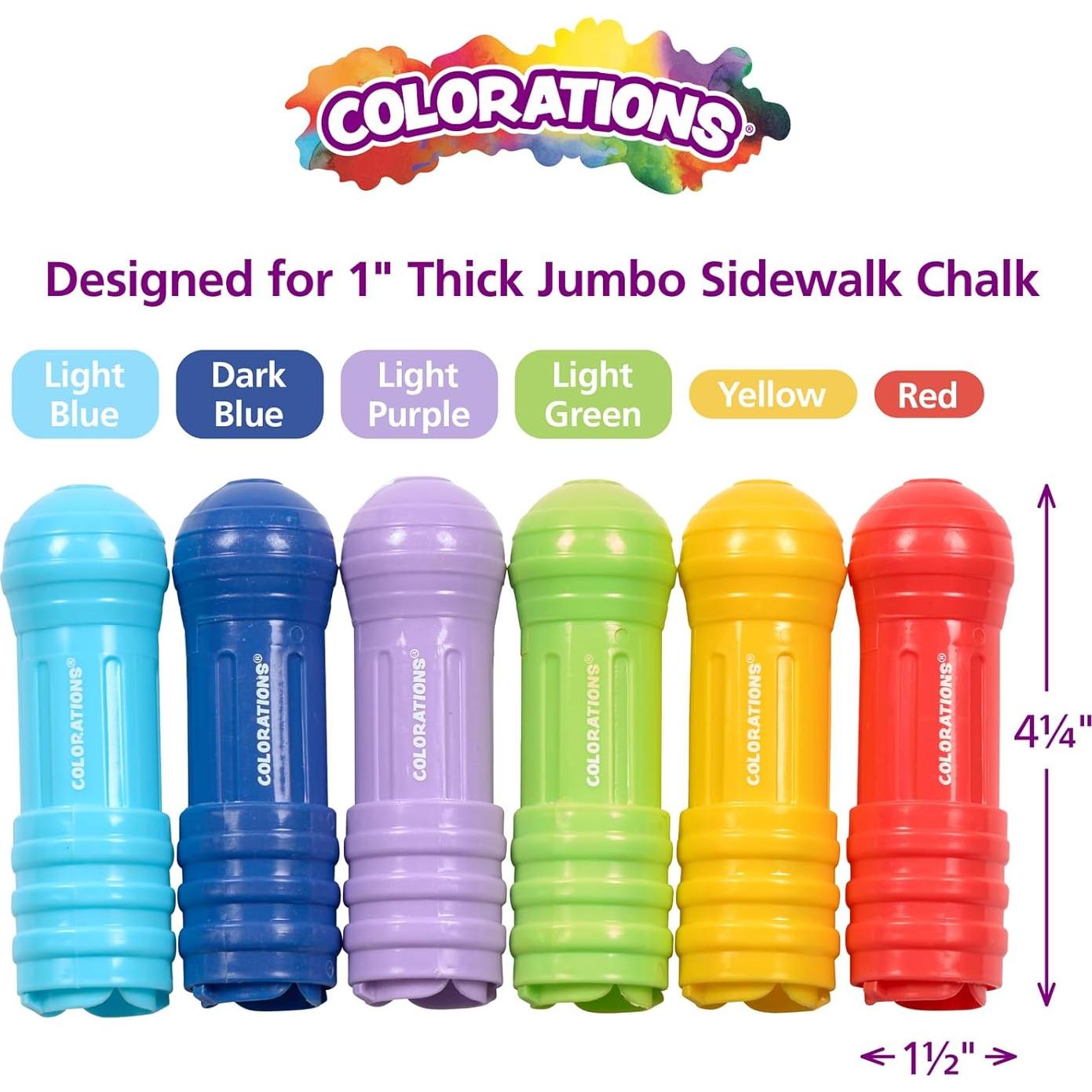 Soporte de Tiza Jumbo Colorations - Set de 6 Piezas