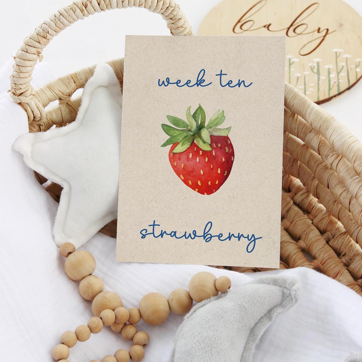 Tarjetas de Hitos de Embarazo HandEasy - 36 Pcs 5x7" Kraft