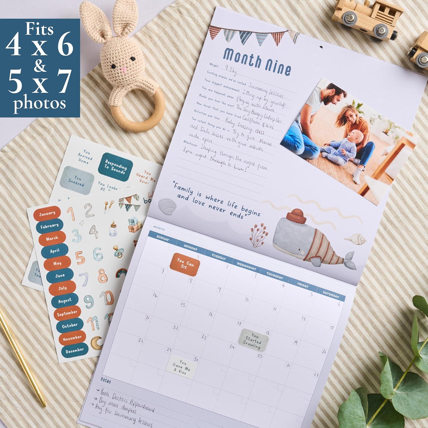 Calendario del Primer Año del Bebé Bibi & Beau con Stickers