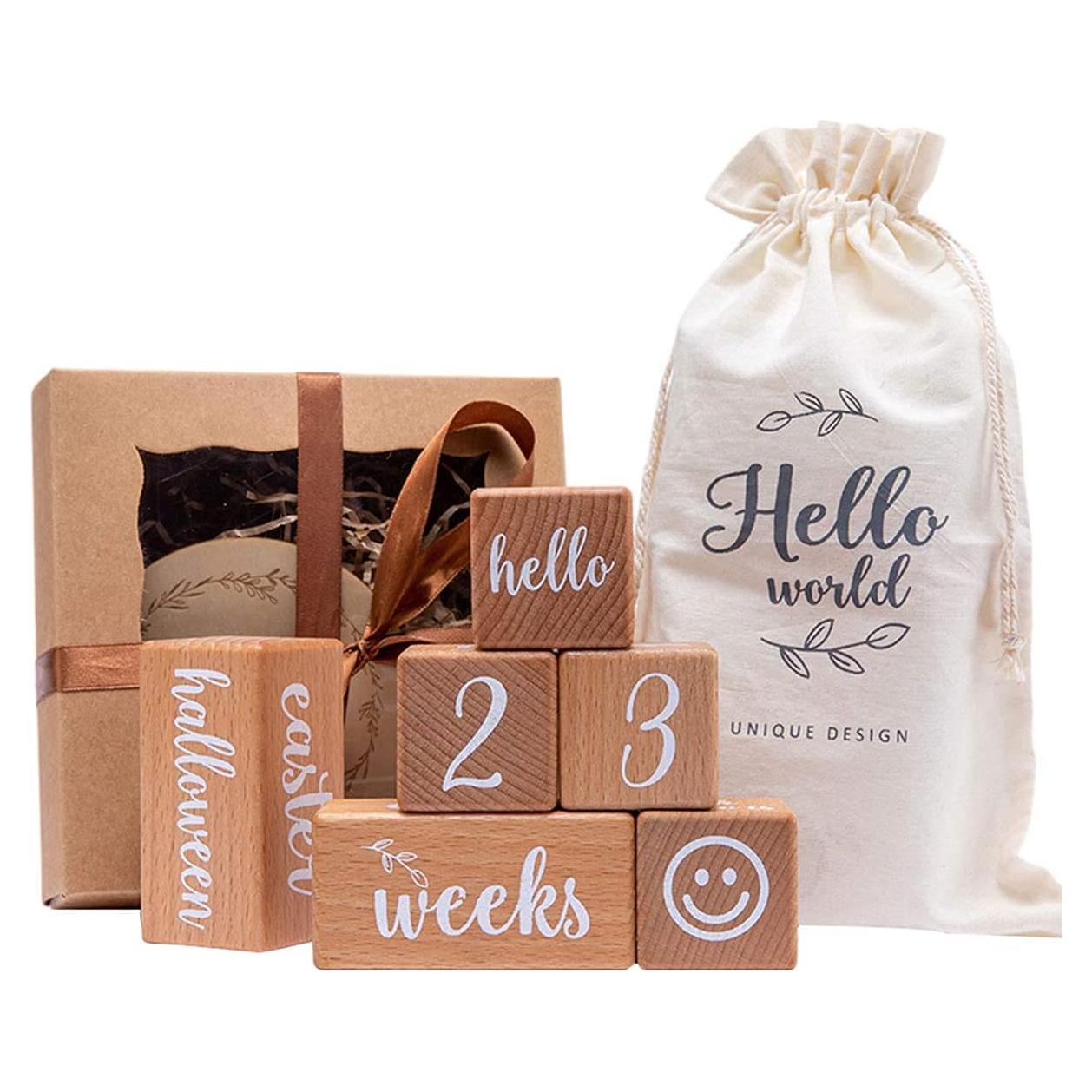 Conjunto de 6 Bloques de Hitos Promise Babe de Madera