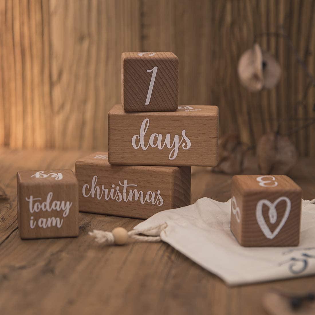 Conjunto de 6 Bloques de Hitos Promise Babe de Madera