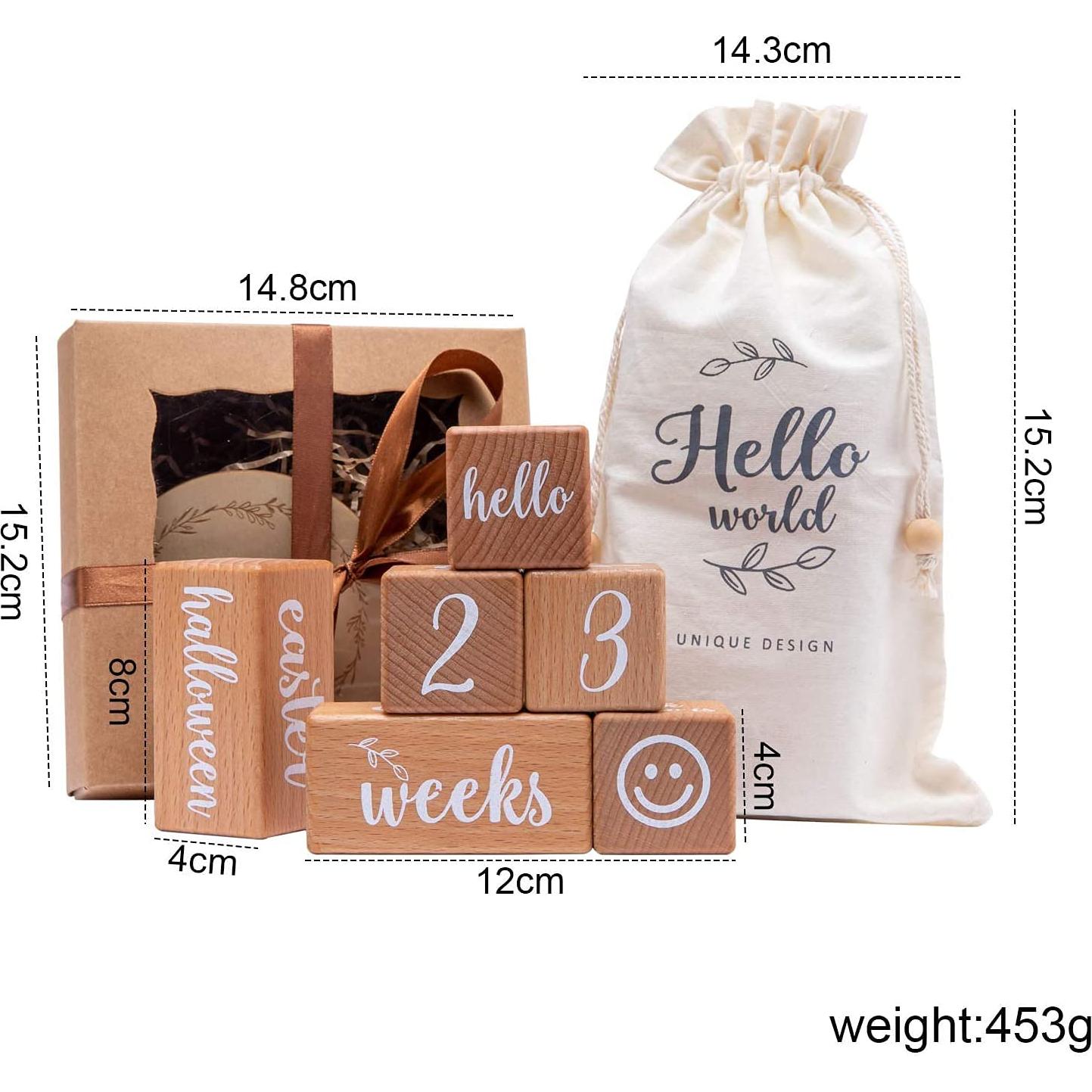 Conjunto de 6 Bloques de Hitos Promise Babe de Madera