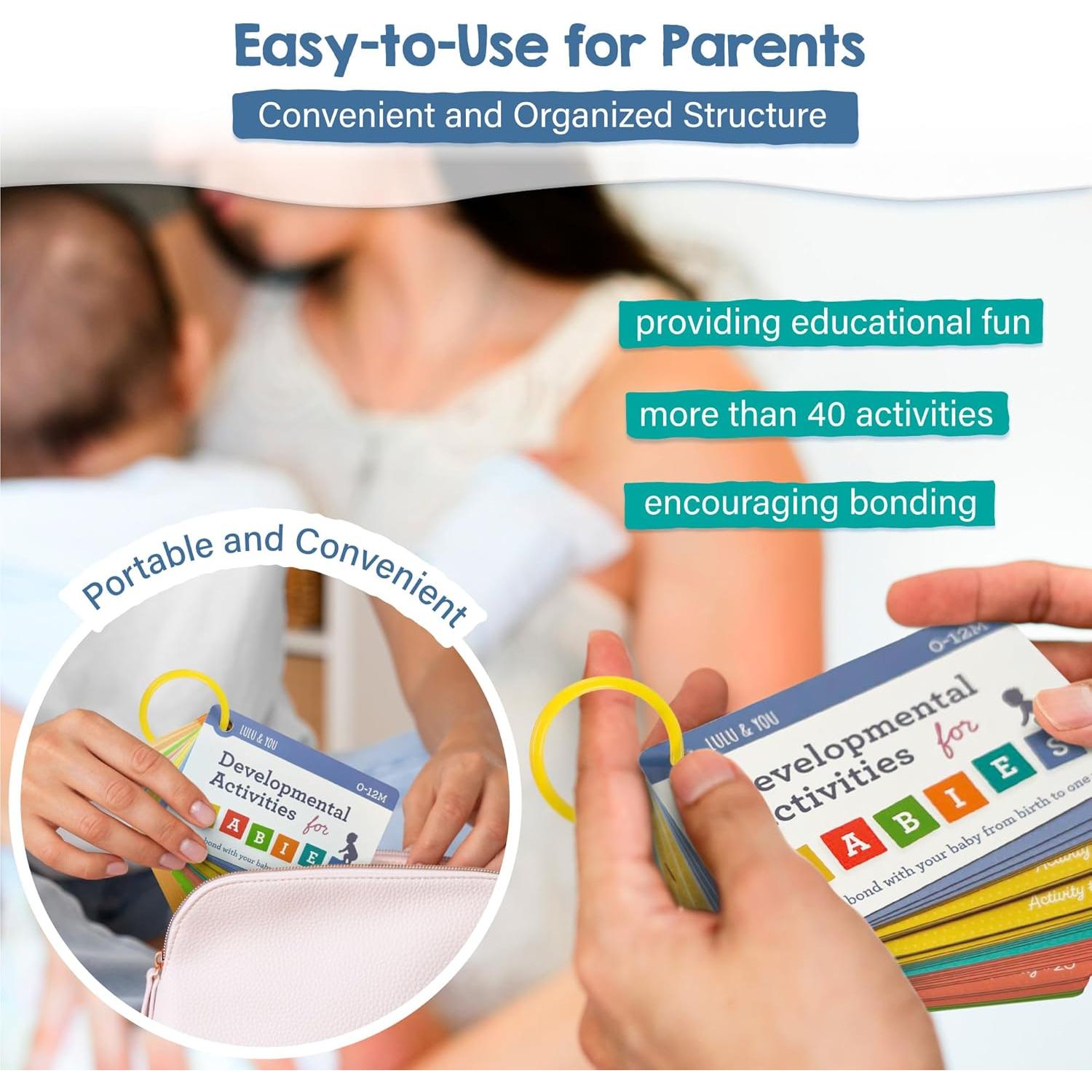 Tarjetas de Actividad para Bebés Lulu & You - Desarrollo 0-12 Meses