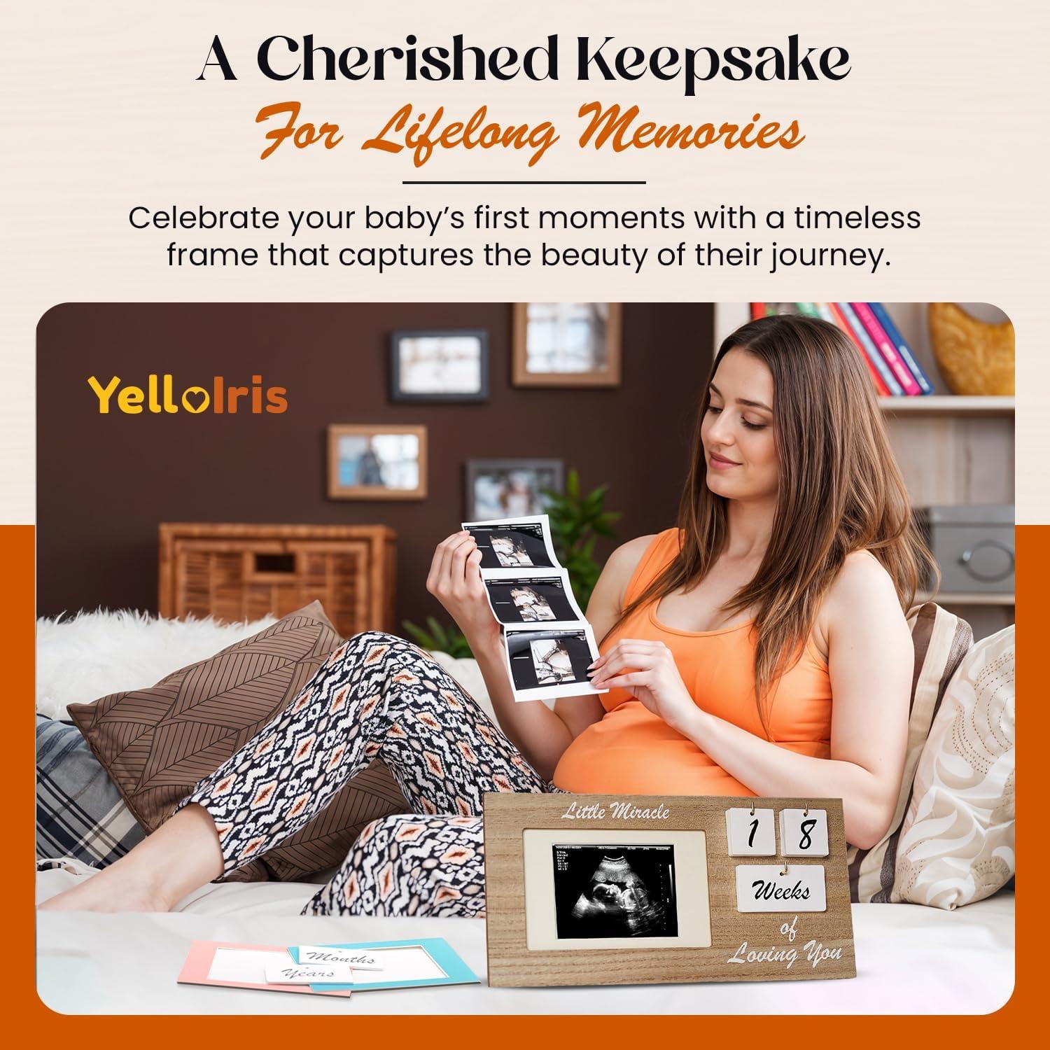 Marco de Sonograma YelloIris Madera 30.48x15.24 cm