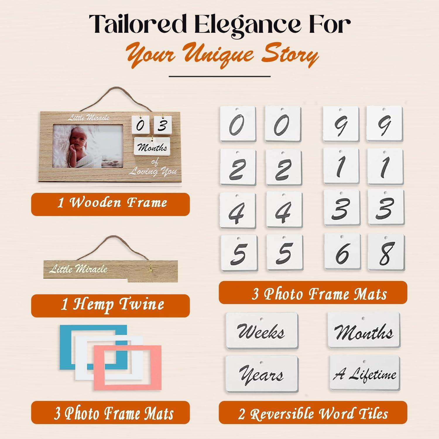 Marco de Sonograma YelloIris Madera 30.48x15.24 cm
