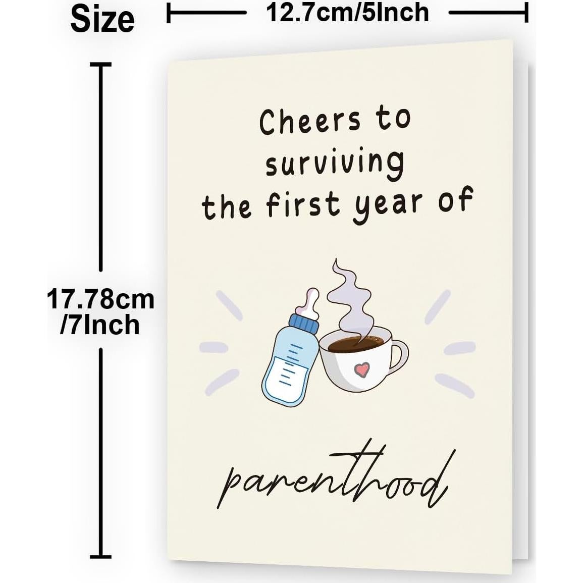 Tarjeta de Cumpleaños 1er Año WowBefun 17.78x12.7 cm