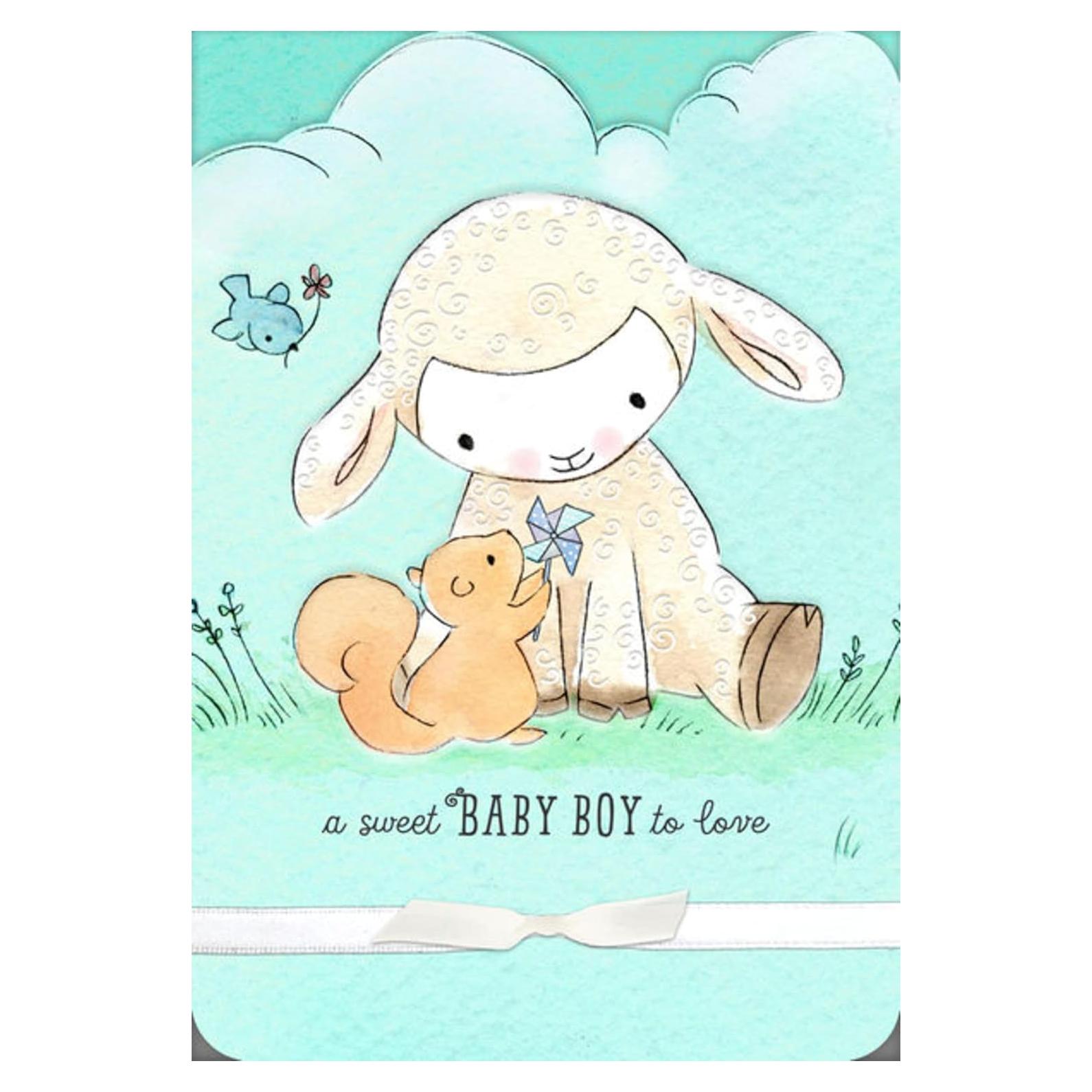 Tarjeta de Felicitación Baby Shower Hallmark Corderito 12.7x18.3cm