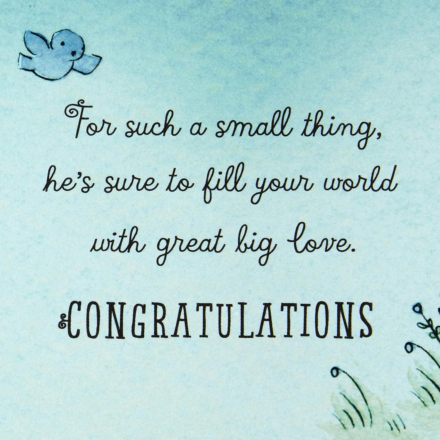 Tarjeta de Felicitación Baby Shower Hallmark Corderito 12.7x18.3cm