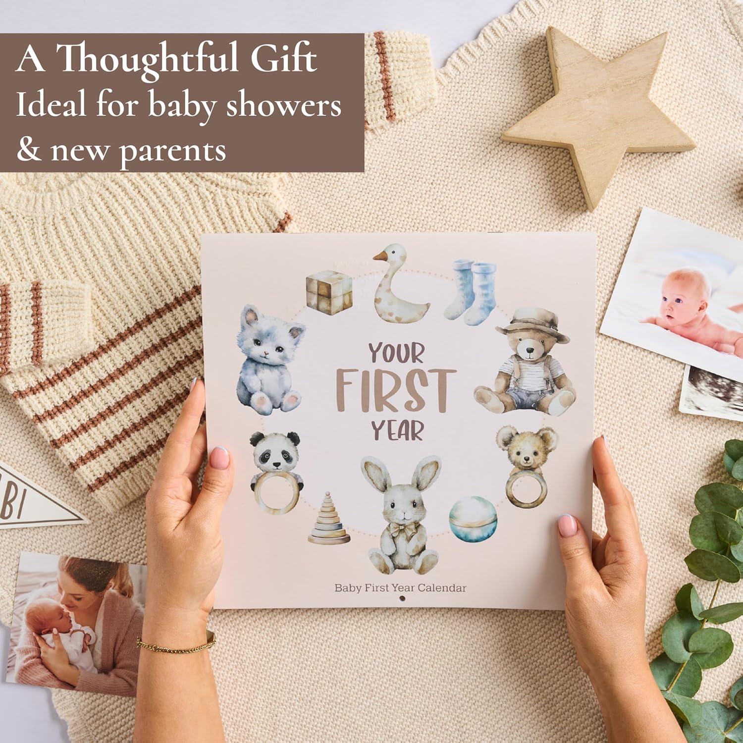 Calendario del Primer Año del Bebé Bibi & Beau con 100 Pegatinas