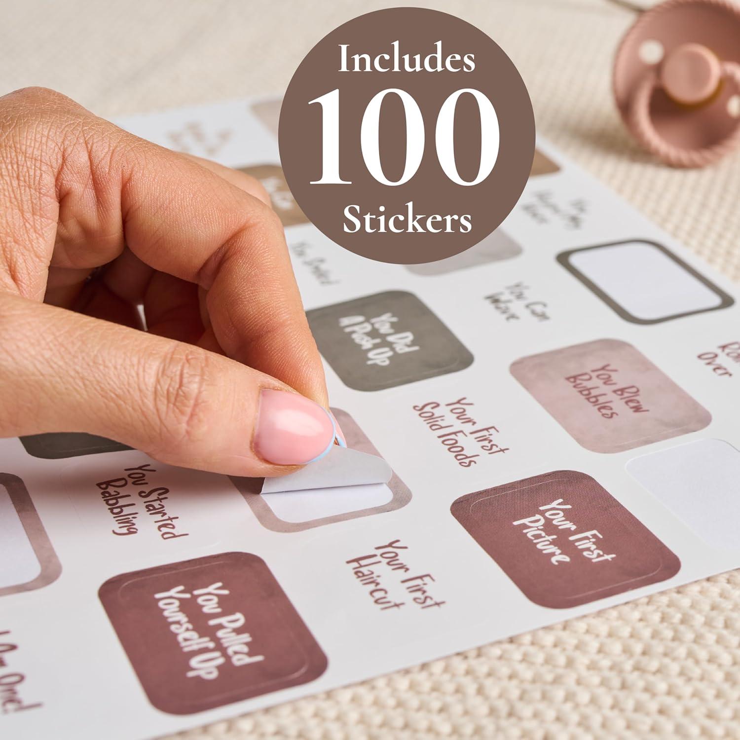 Calendario del Primer Año del Bebé Bibi & Beau con 100 Pegatinas