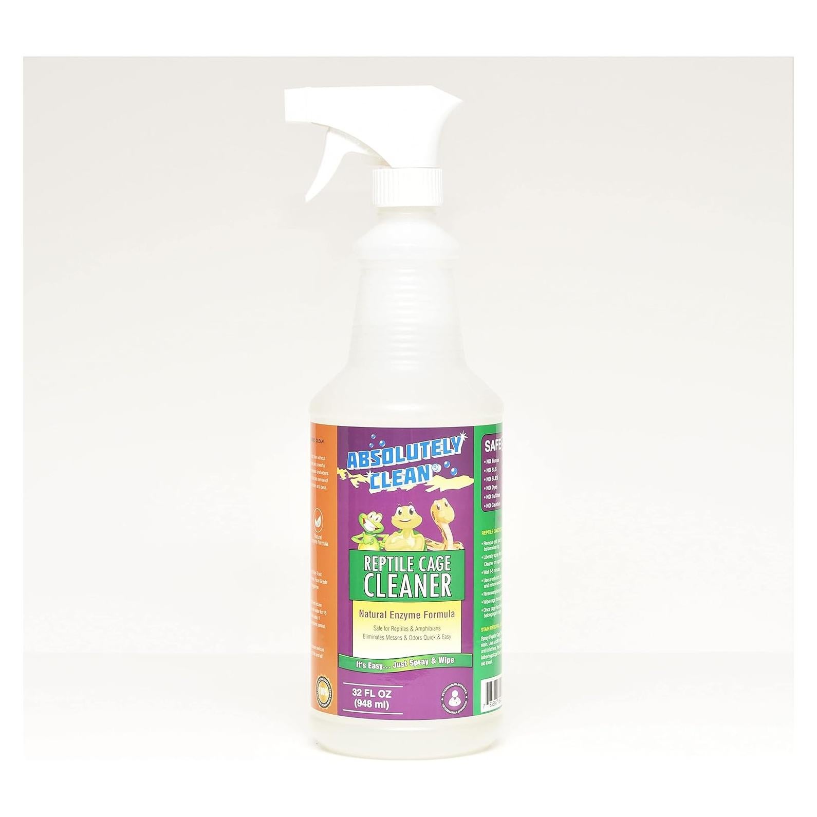 Limpiador y Desodorante para Terrarios Reptiles Absolutamente Limpio 946ml