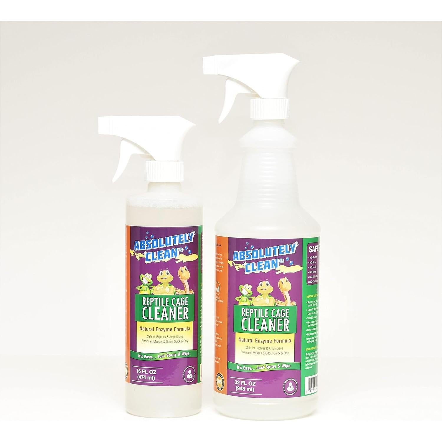 Limpiador y Desodorante para Terrarios Reptiles Absolutamente Limpio 946ml