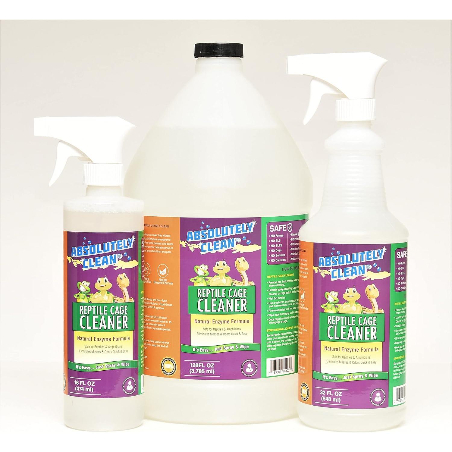 Limpiador y Desodorante para Terrarios Reptiles Absolutamente Limpio 946ml