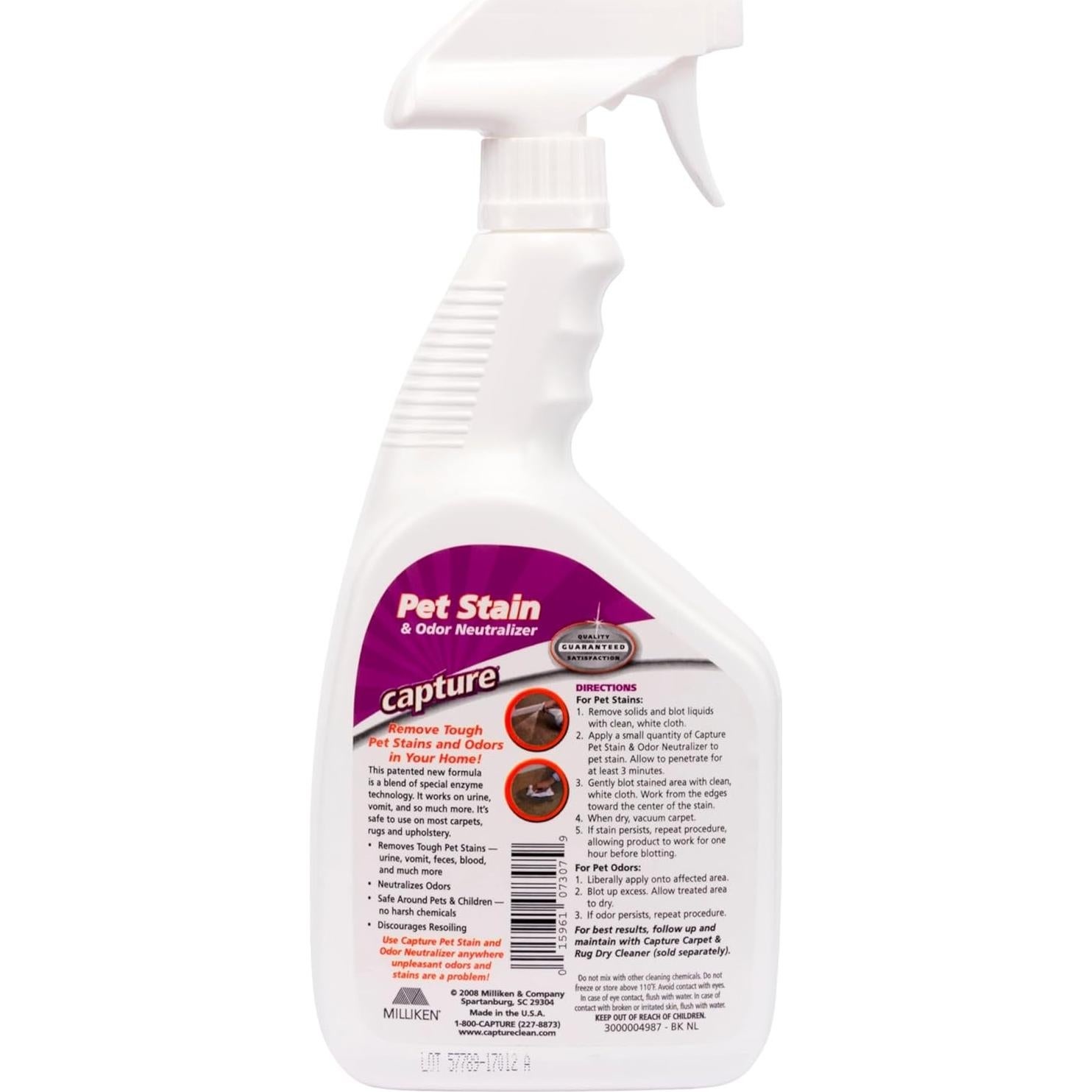 Neutralizador de Manchas Capture 32oz - Spray para Alfombra y Madera