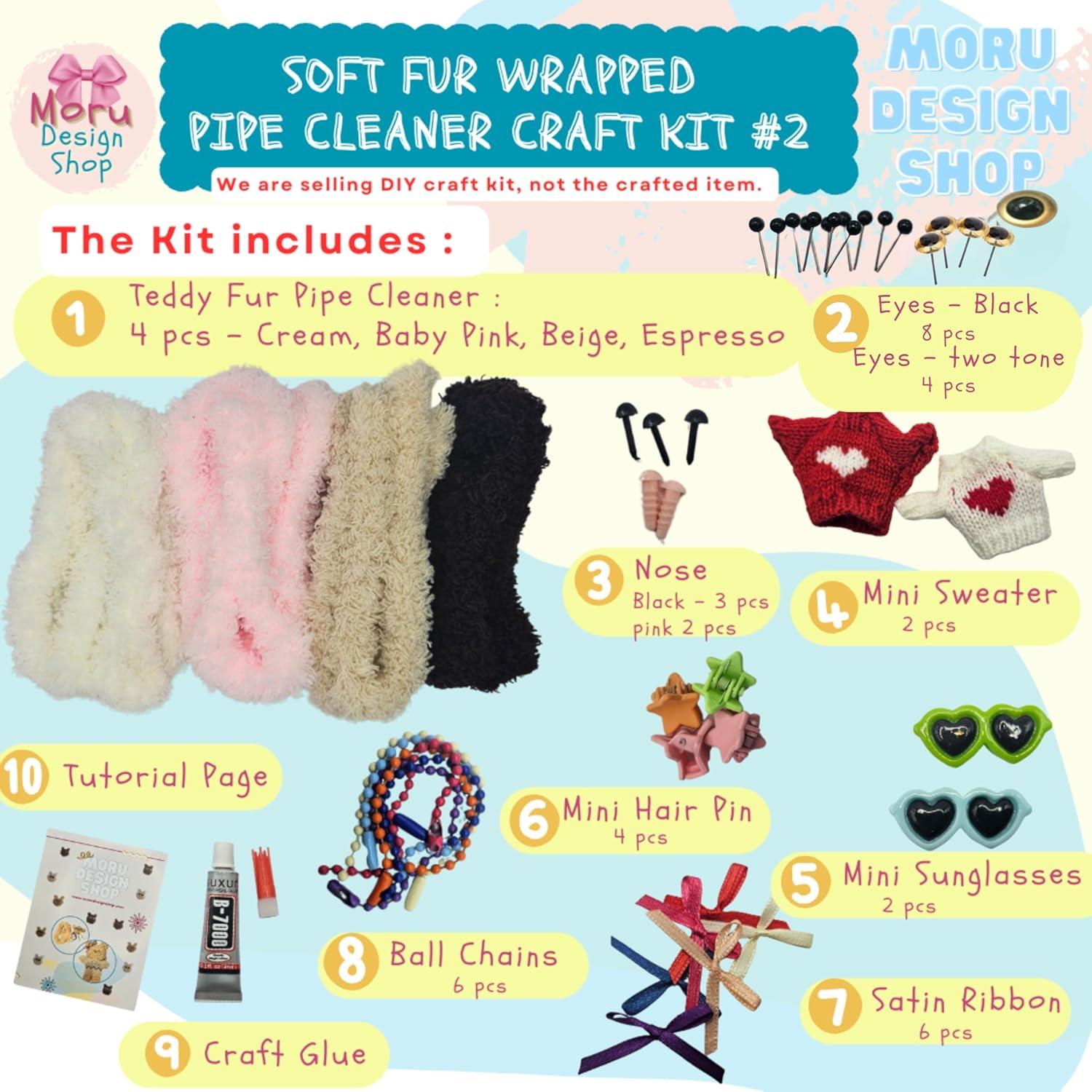 Kit de Manualidades Moru con Limpiapipas de Piel Suave #2