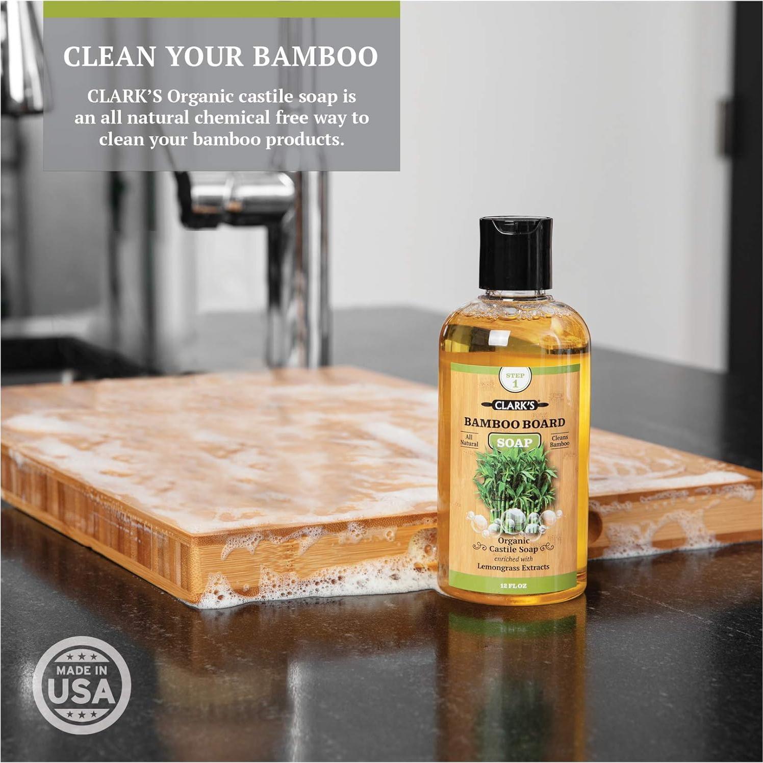 Jabón Orgánico para Tabla de Cortar CLARK'S - Hierba Limón - 396g