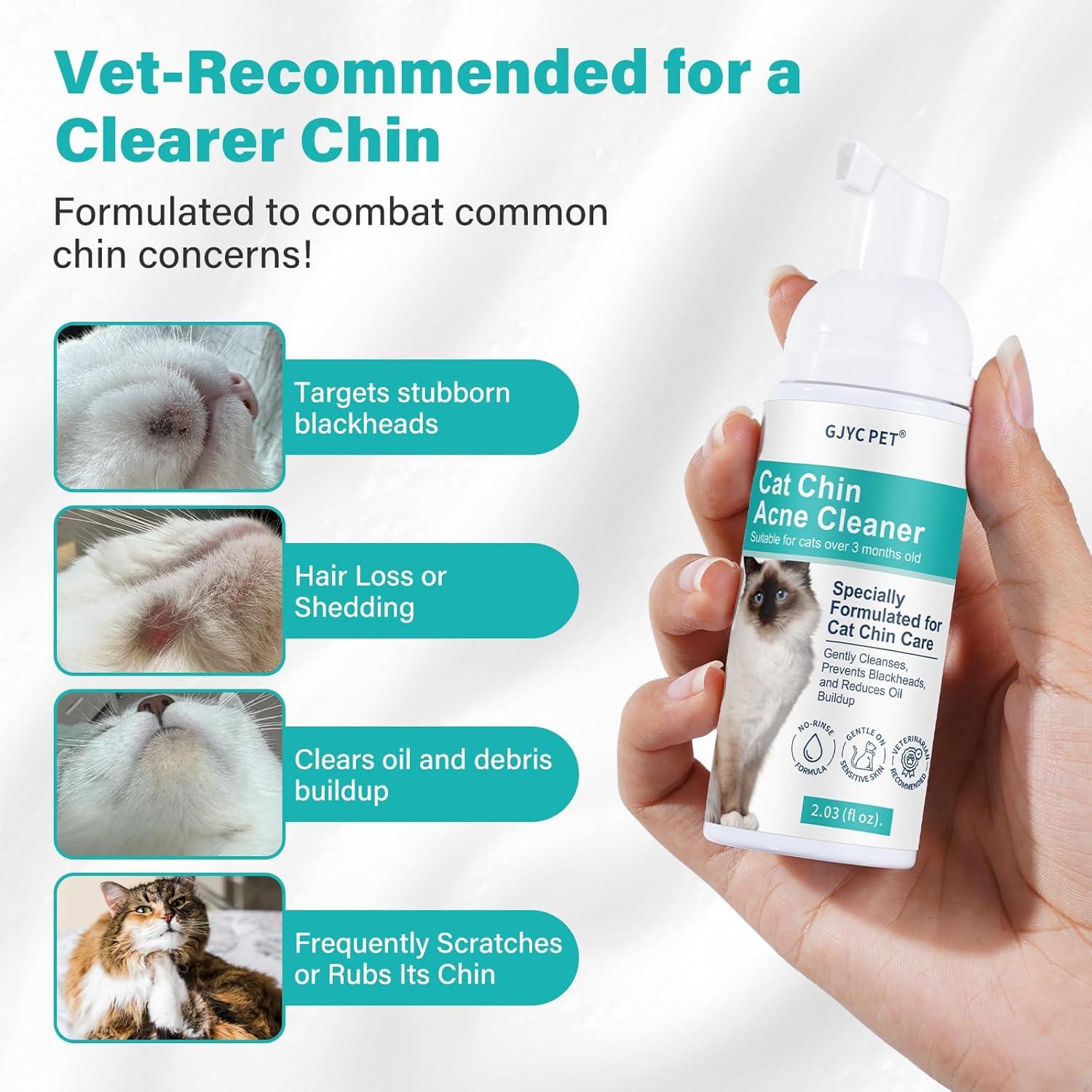 Limpiador de Acné para Gatos GJYC PET 60 ml - Sin Enjuague