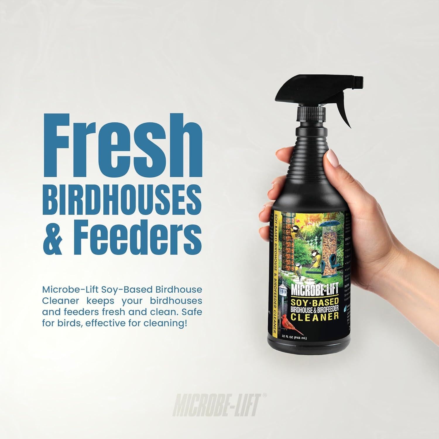 Limpiador Spray Ecológico Soja 0.95L para Comederos y Baños de Aves