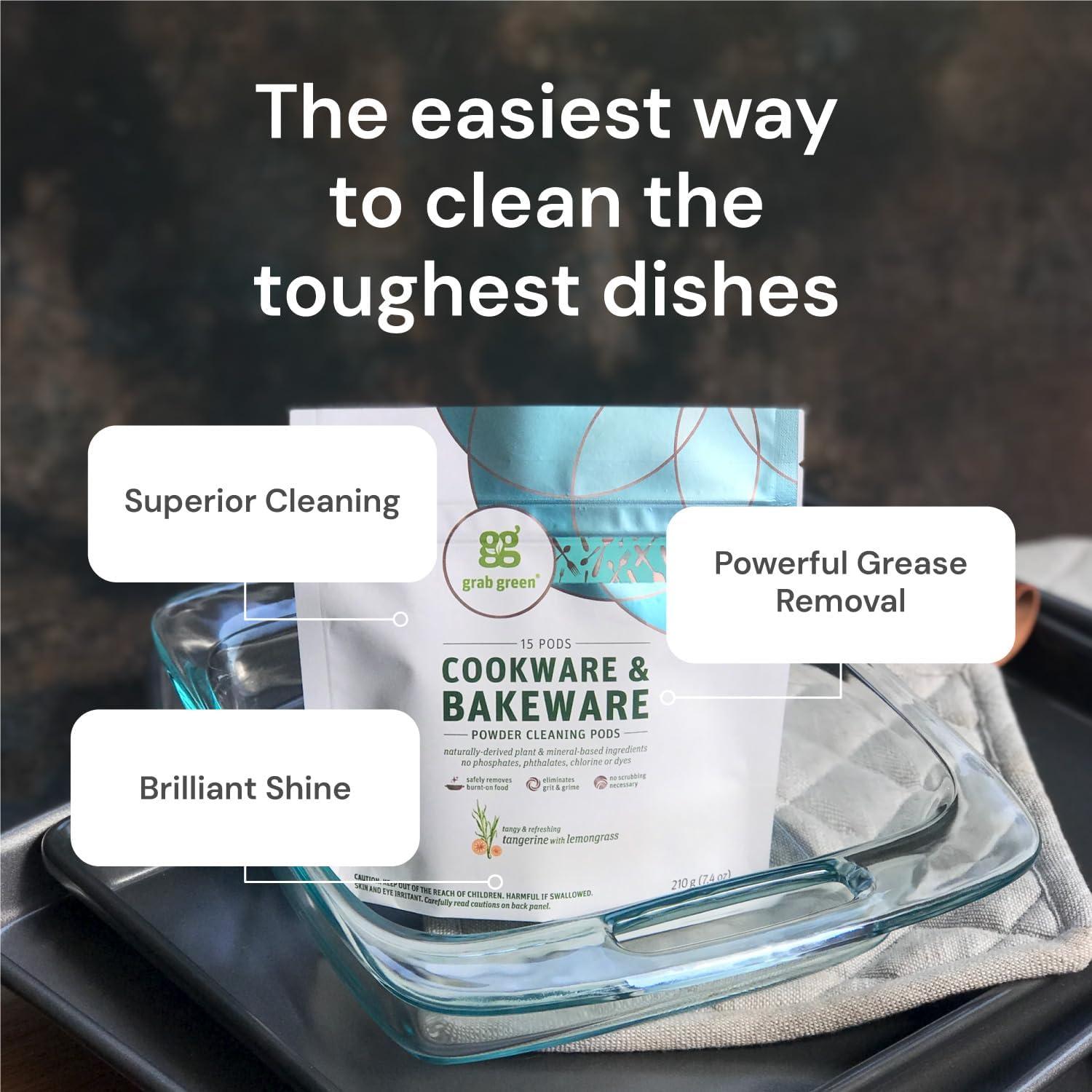 Pods Limpiadores de Utensilios Grab Green 15 Unidades Mandarina