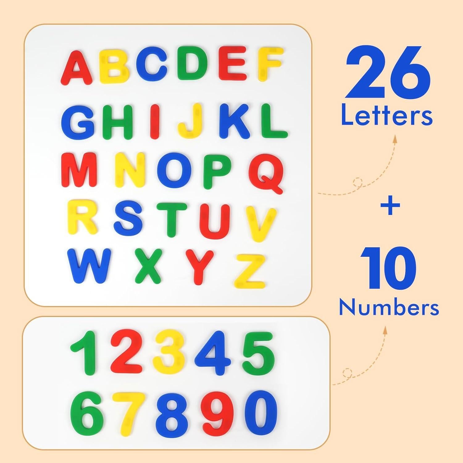 Juego de Letras y Números Magnéticos EHR 36 PZS Silicona