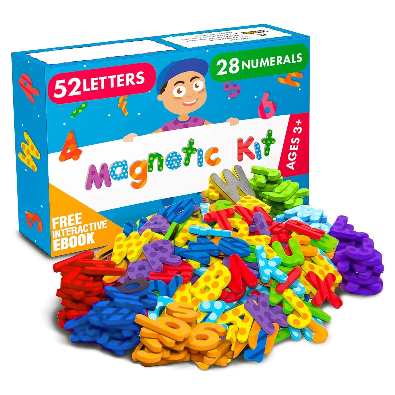 Imán de Alfabeto y Números Magnéticos X-bet MAGNET 80 Piezas