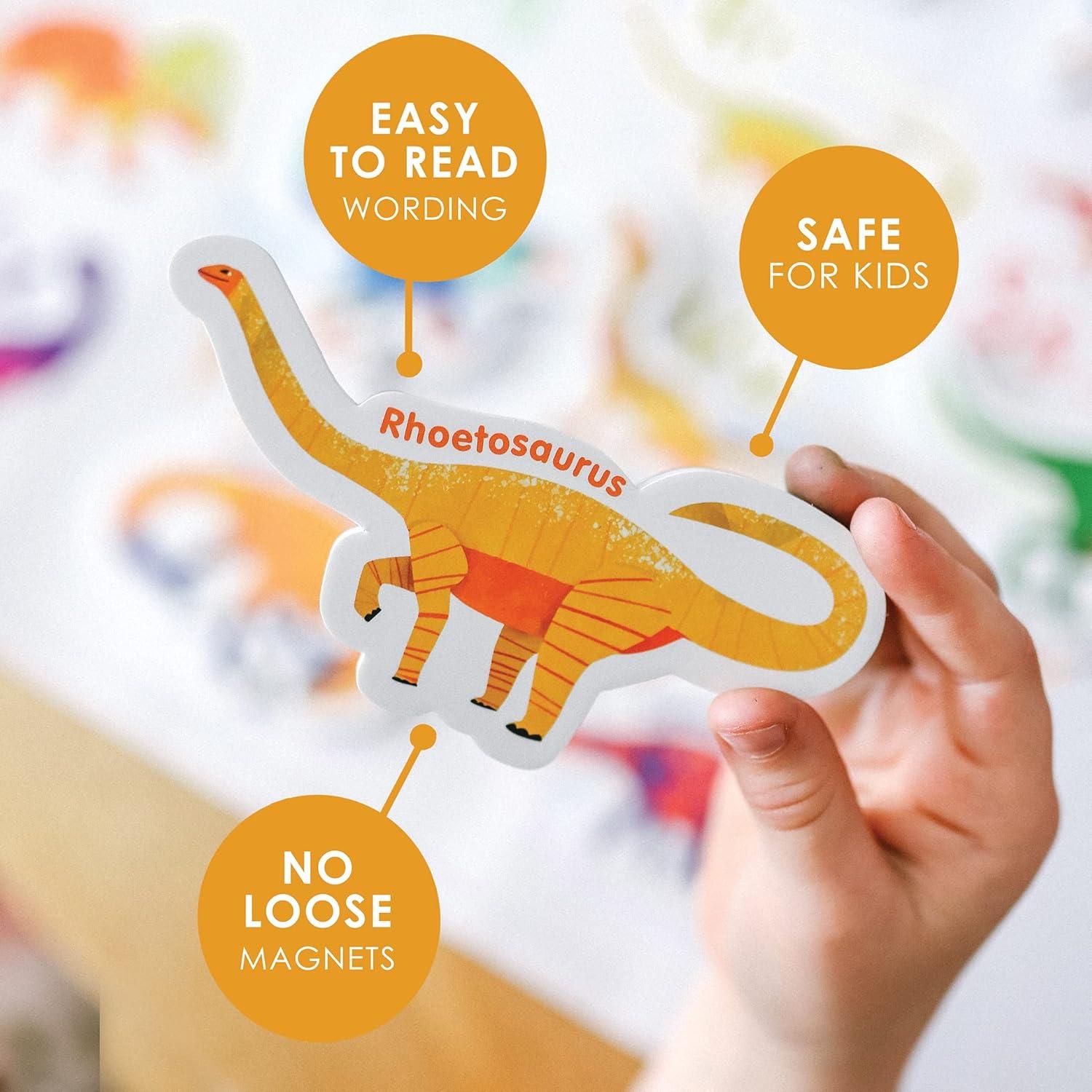 Imanes de Dinosaurios y Letras Curious Columbus - Set de 52