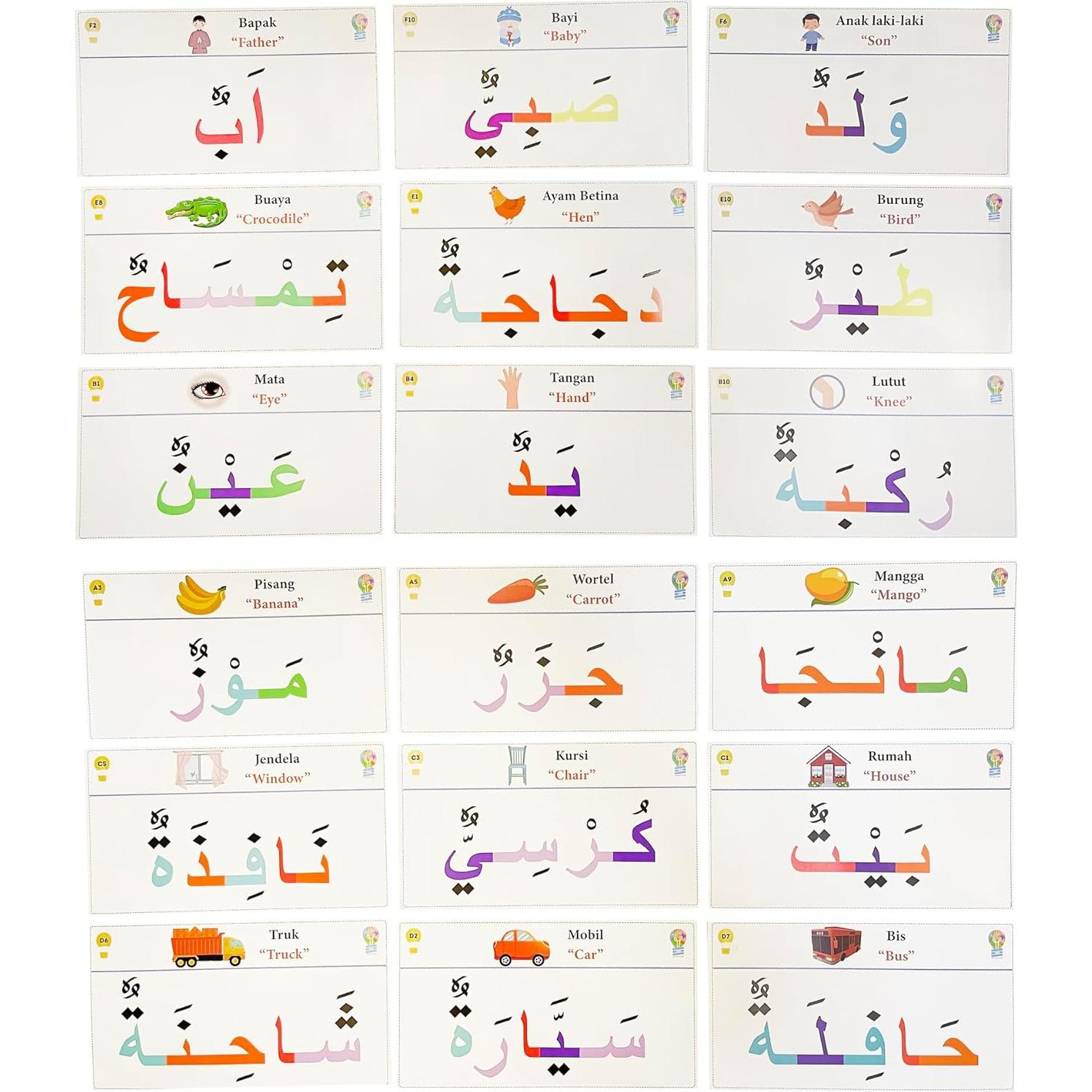 Kit de Letras Árabes Magnéticas MINMEER 374 Piezas Educativas