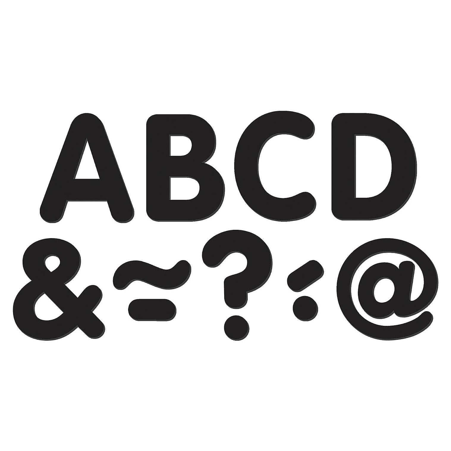 Letras Magnéticas Negras 2" Recursos Creados por el Maestro - 87 Piezas