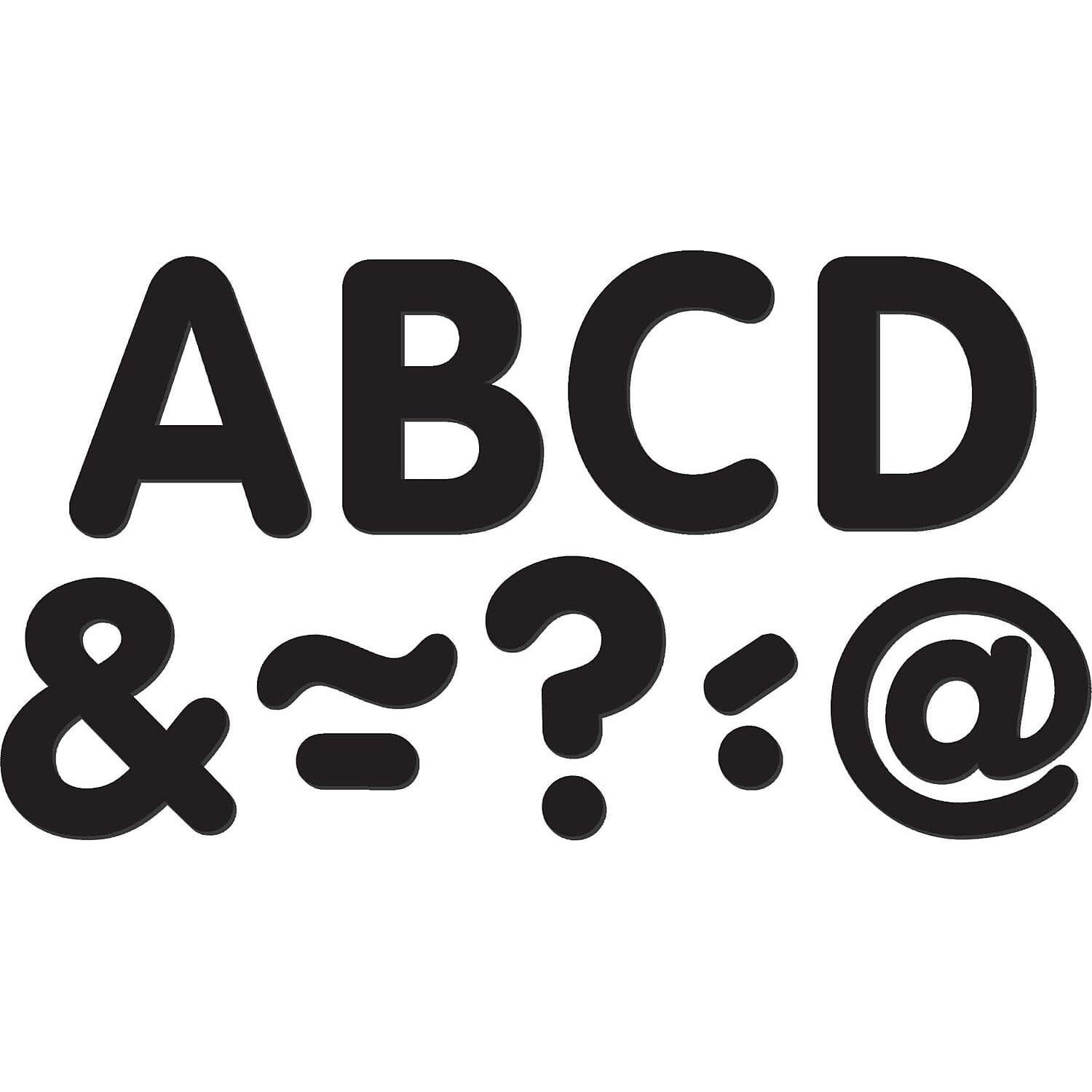 Letras Magnéticas Negras 2" Recursos Creados por el Maestro - 87 Piezas