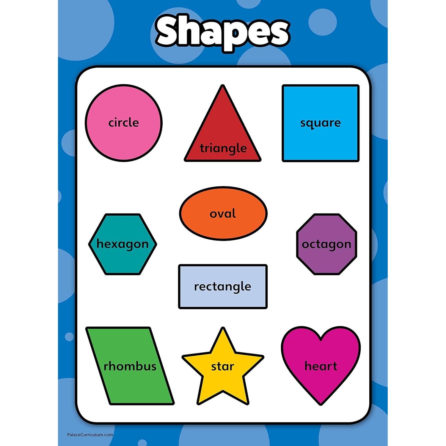 Conjunto de Carteles Educativos Palace Learning 4 Pack - Alfabeto, Números, Formas y Colores - Laminados 60.96 x 45.72 cm