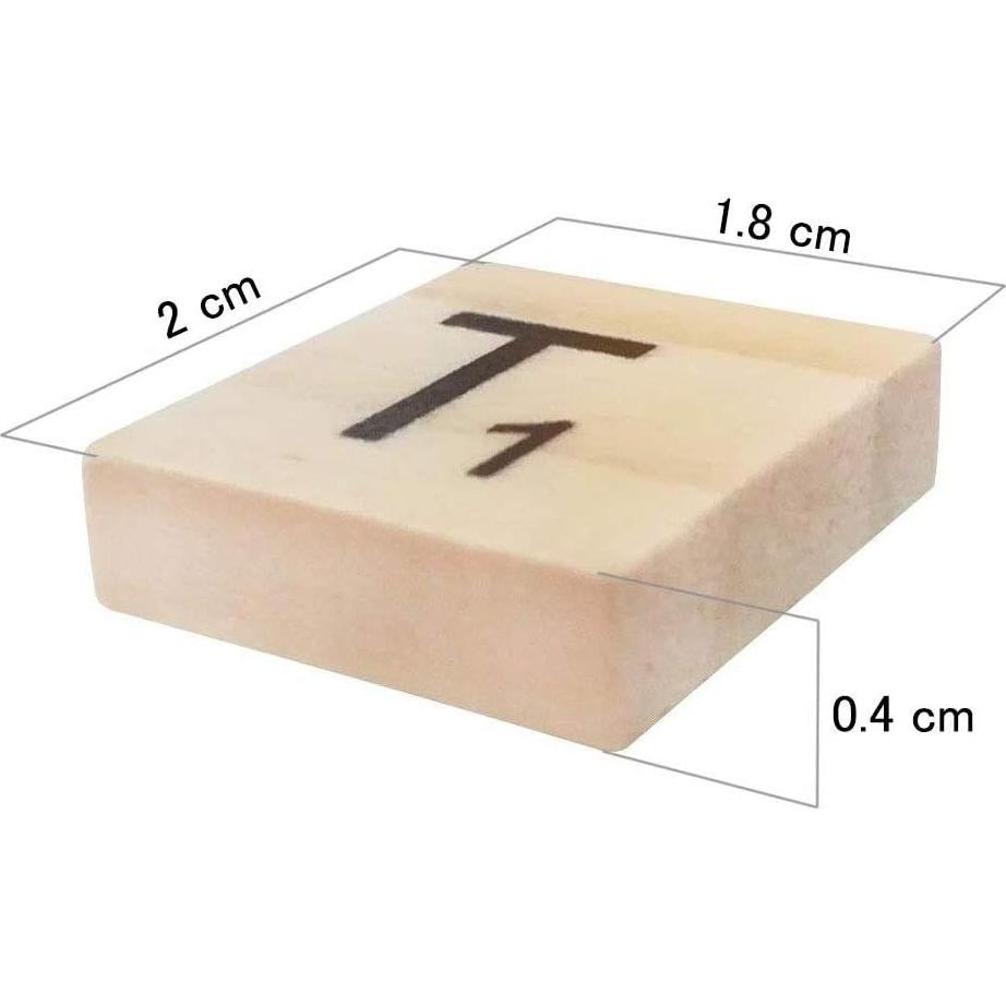 100 Azulejos de Alfabeto de Madera TMEEIHNSS para Manualidades