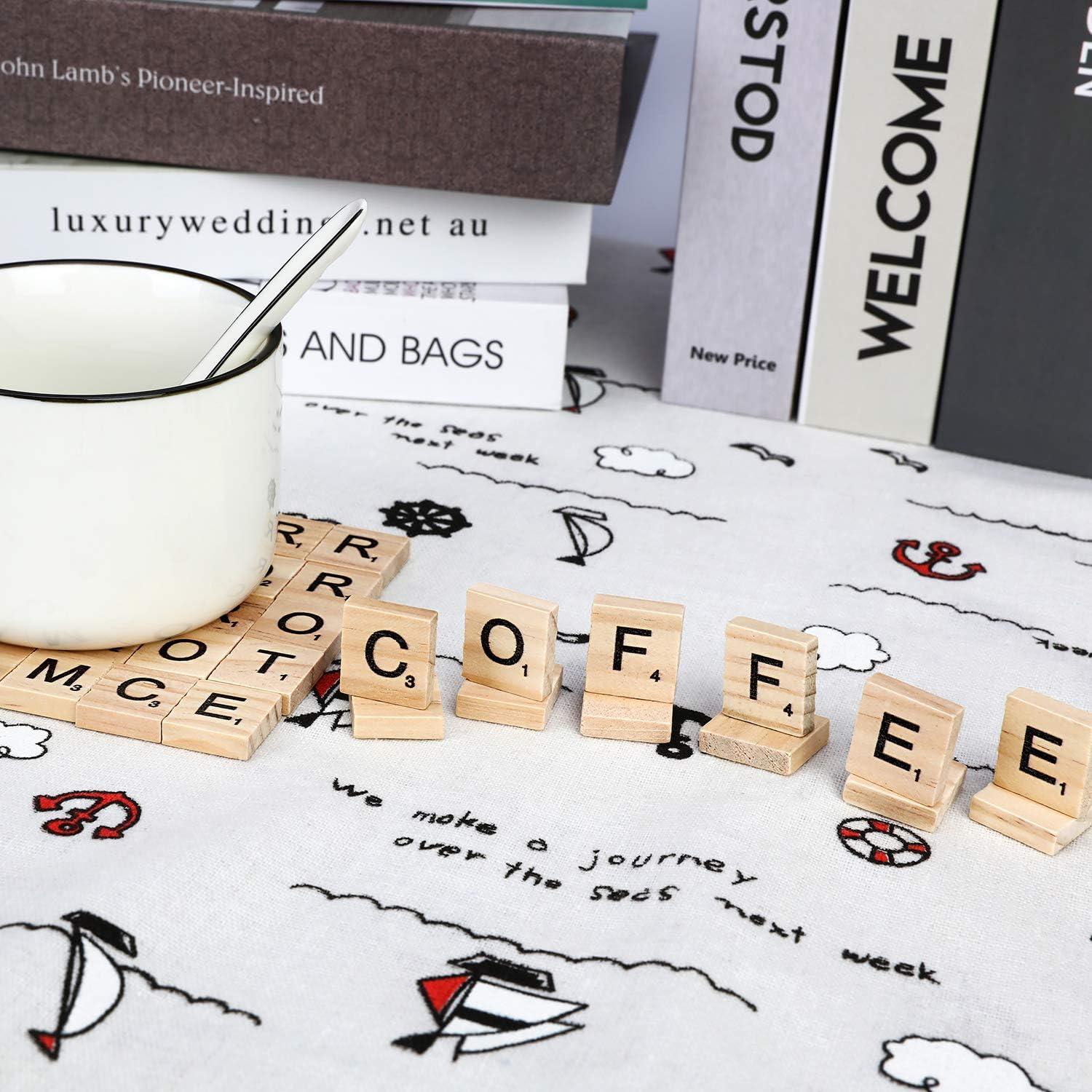 100 Azulejos de Alfabeto de Madera TMEEIHNSS para Manualidades