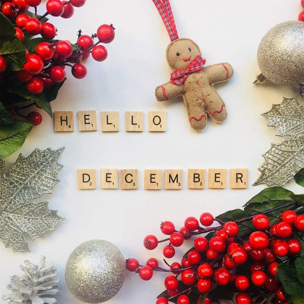 100 Azulejos de Alfabeto de Madera TMEEIHNSS para Manualidades