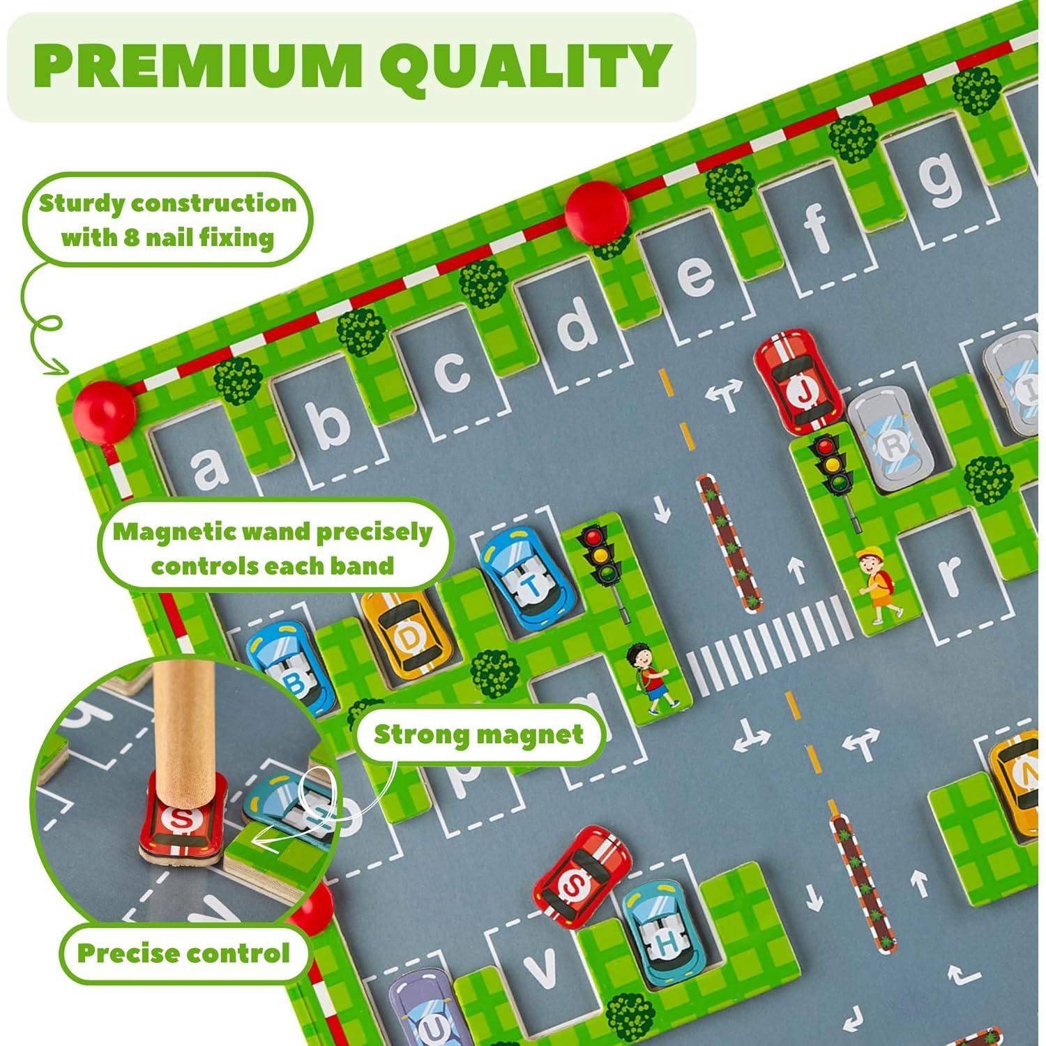 Tablero Magnético de Letras BUSLIK - Juguete Educativo 3+