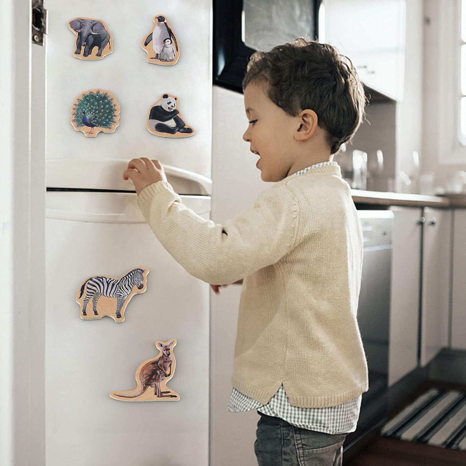 Imanes de Refrigerador Steventoys - Animales de Madera 20 Piezas