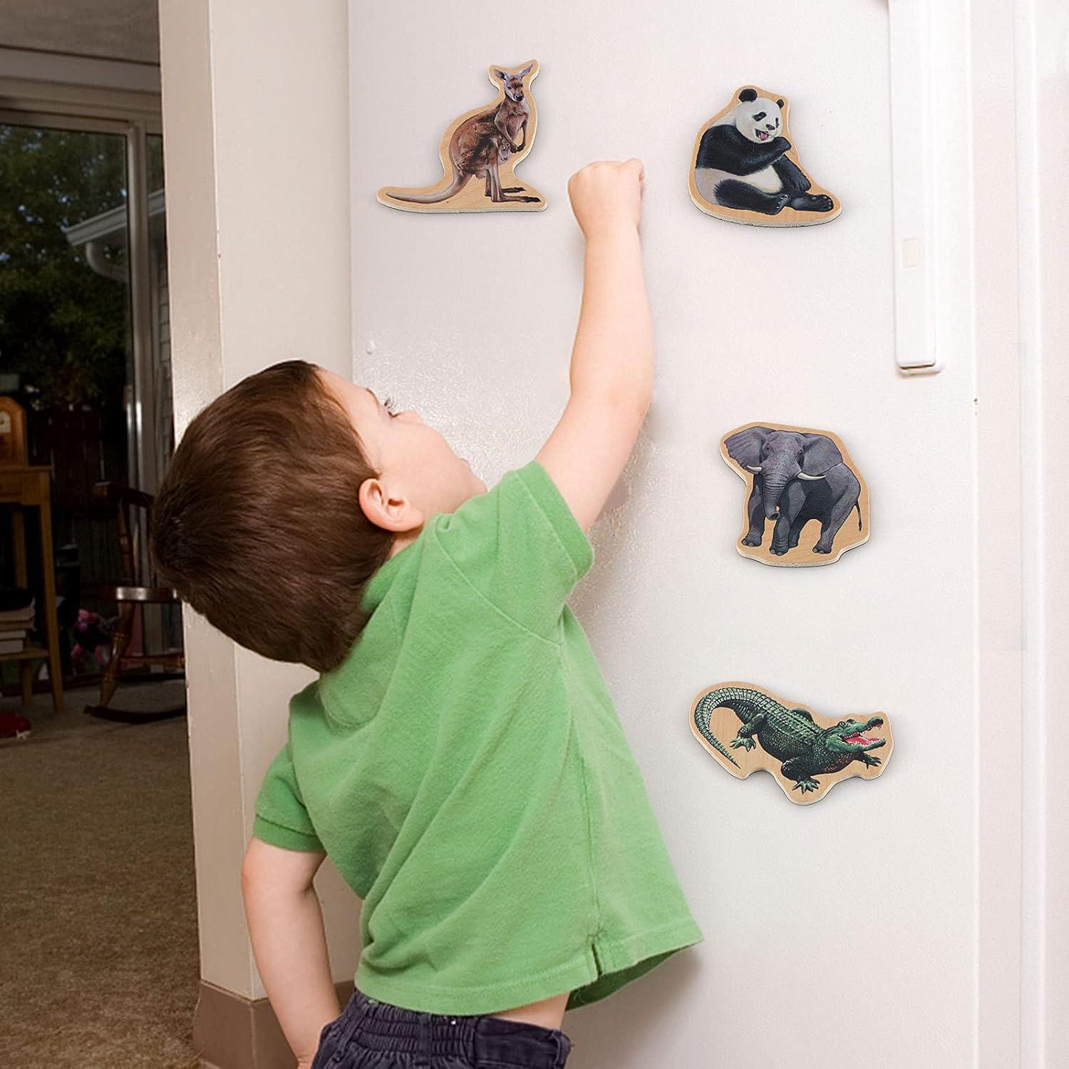 Imanes de Refrigerador Steventoys - Animales de Madera 20 Piezas