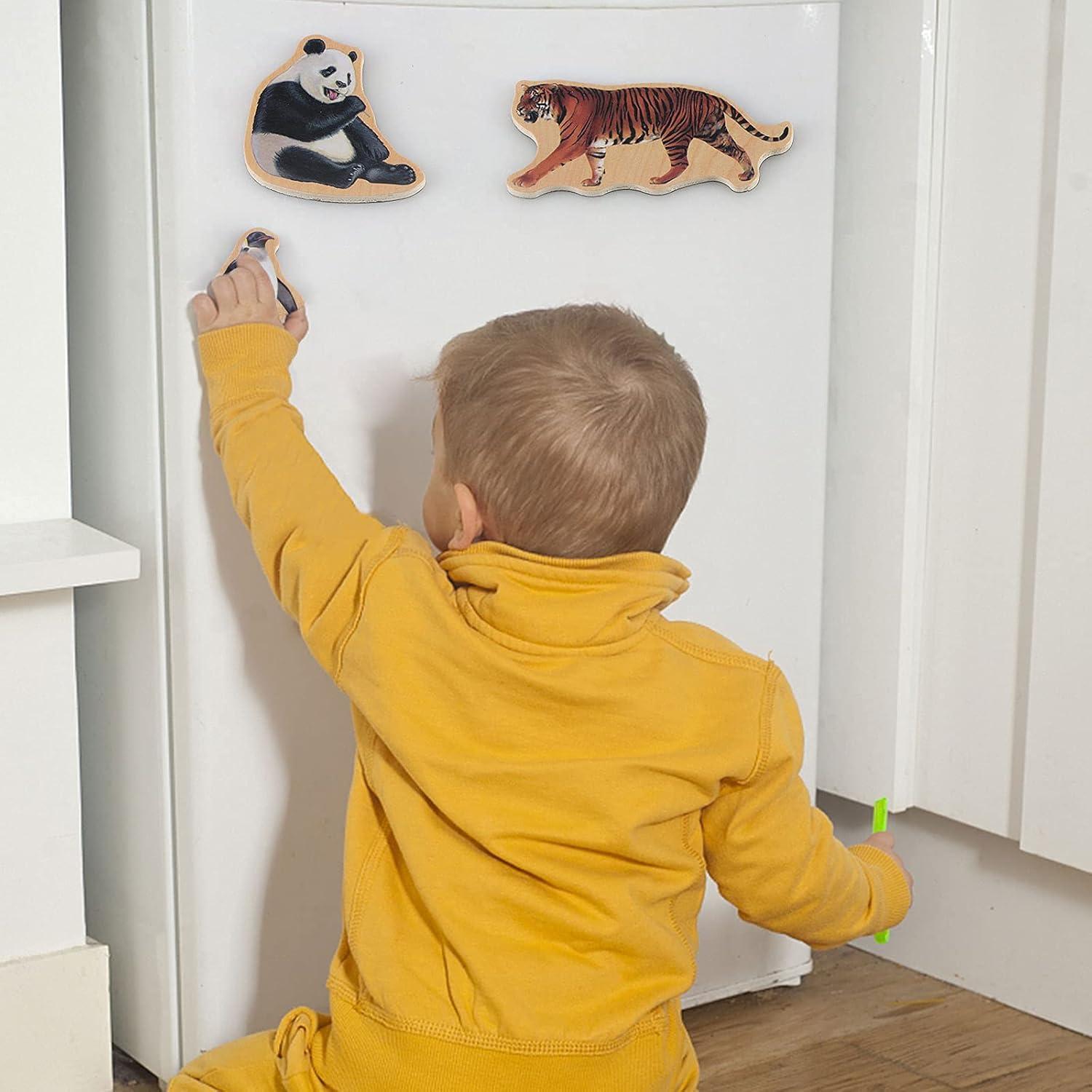 Imanes de Refrigerador Steventoys - Animales de Madera 20 Piezas