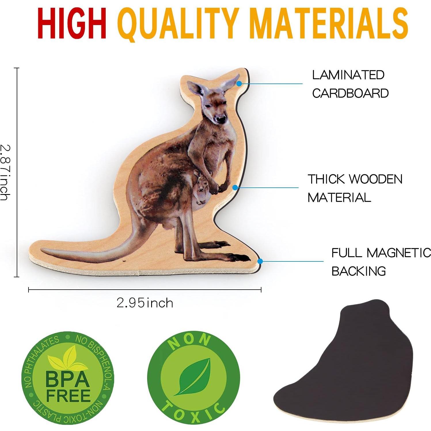 Imanes de Refrigerador Steventoys - Animales de Madera 20 Piezas