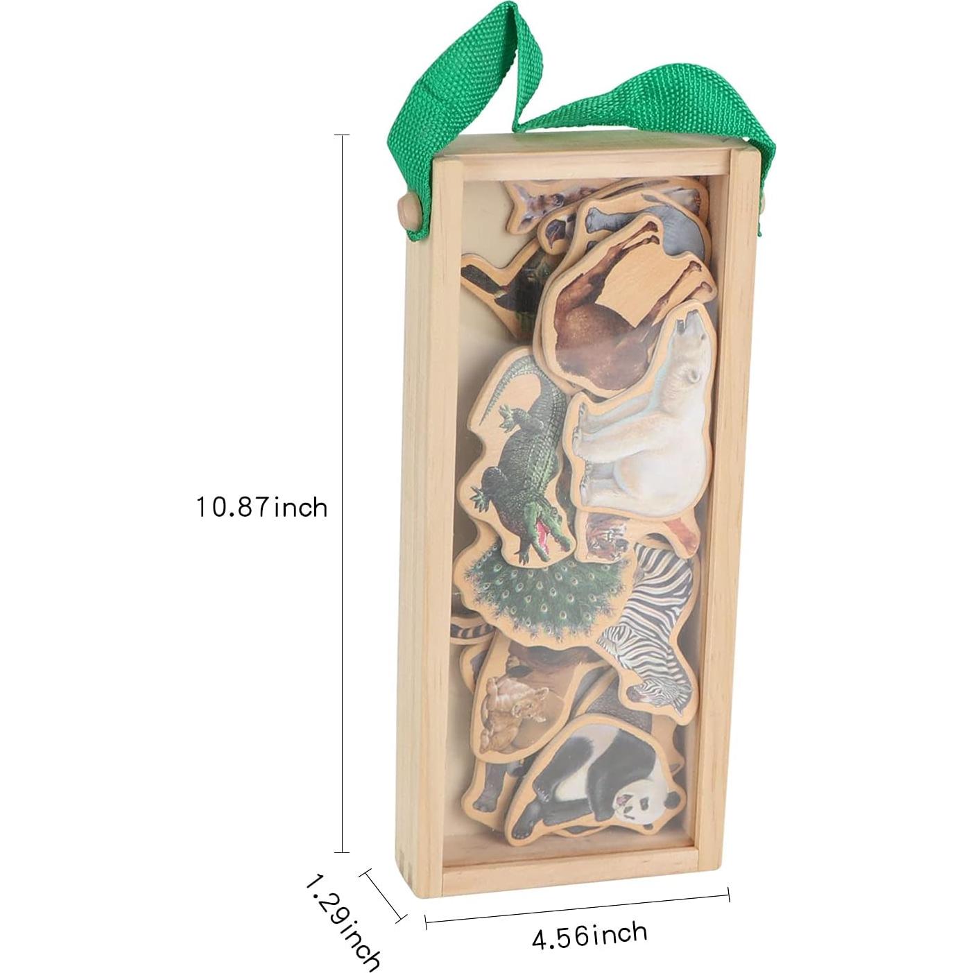 Imanes de Refrigerador Steventoys - Animales de Madera 20 Piezas