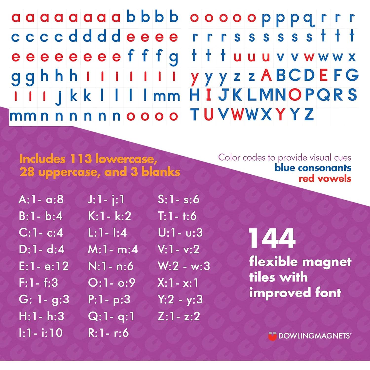 Juego de Letras Magnéticas Dowling Magnets 144 Piezas
