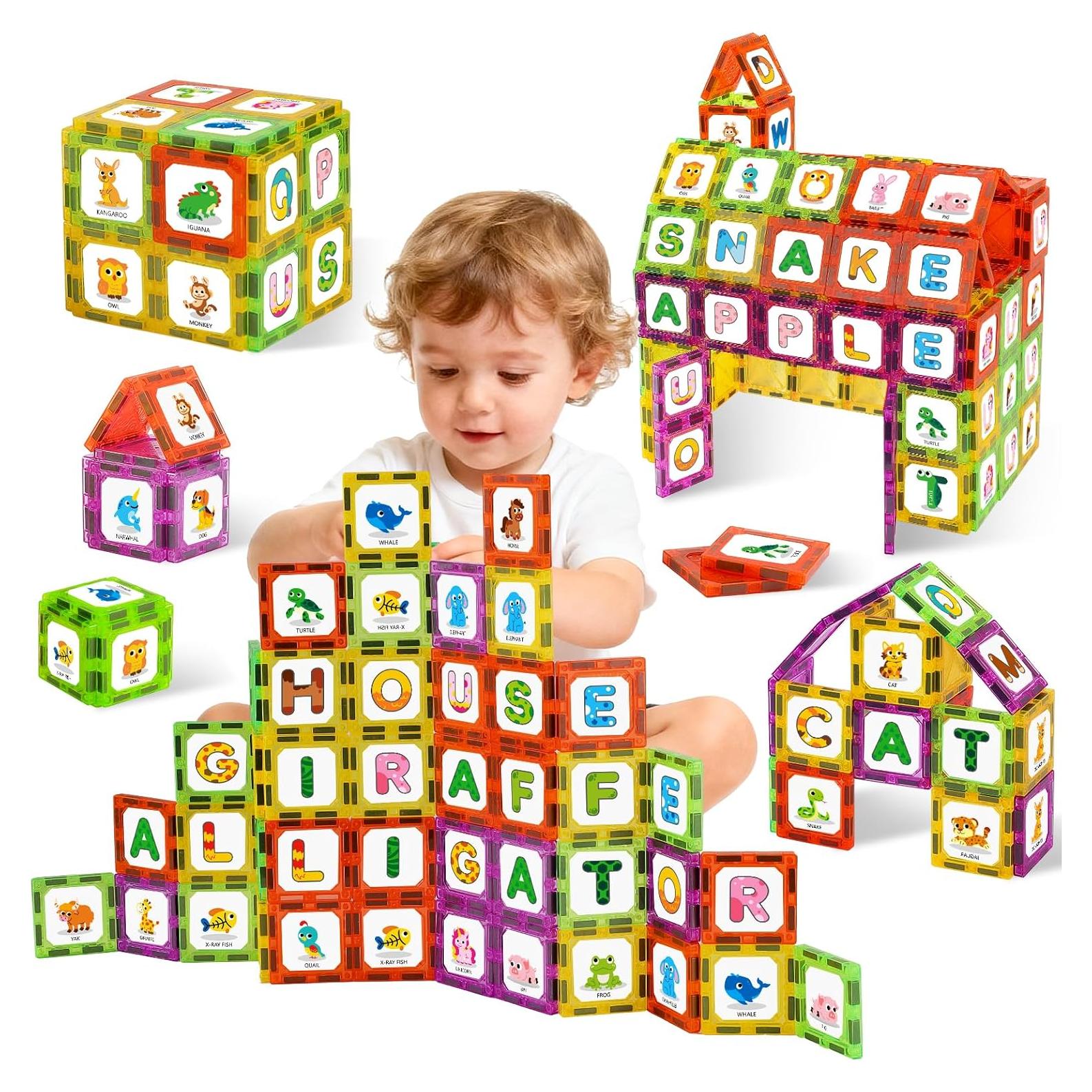 Juguetes de Aprendizaje Magnéticos Windidi - Alfabeto Animal 48PCS