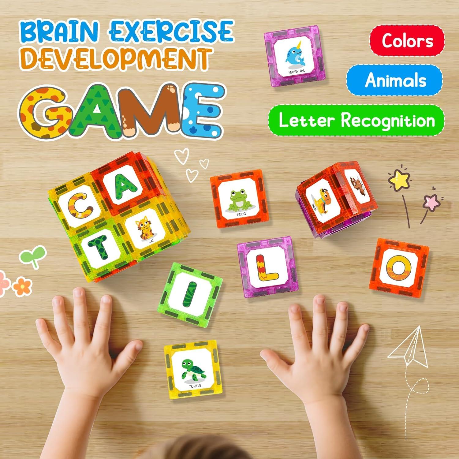 Juguetes de Aprendizaje Magnéticos Windidi - Alfabeto Animal 48PCS