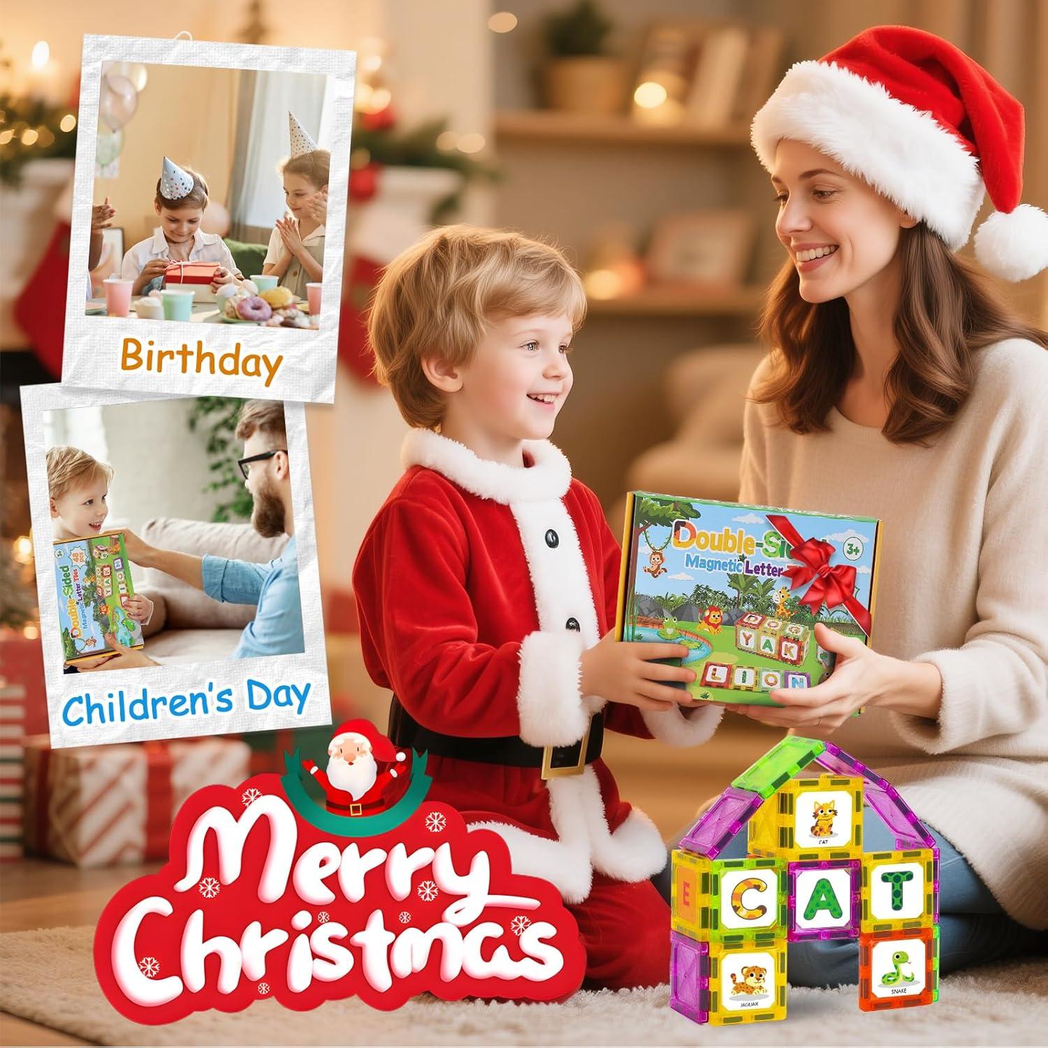 Juguetes de Aprendizaje Magnéticos Windidi - Alfabeto Animal 48PCS