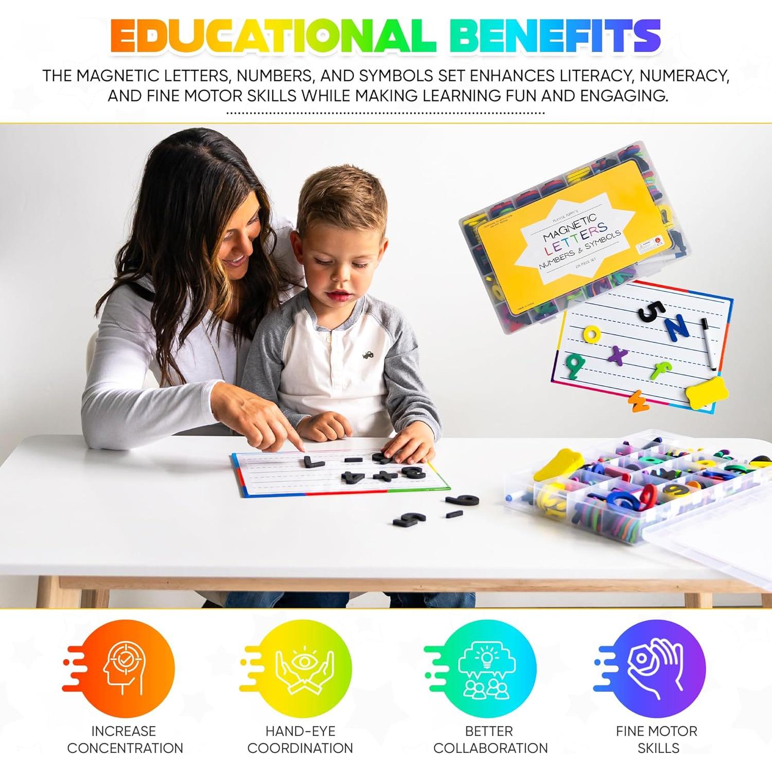 Juego de Letras Magnéticas Poppy Juguetón 235 Piezas Educativo