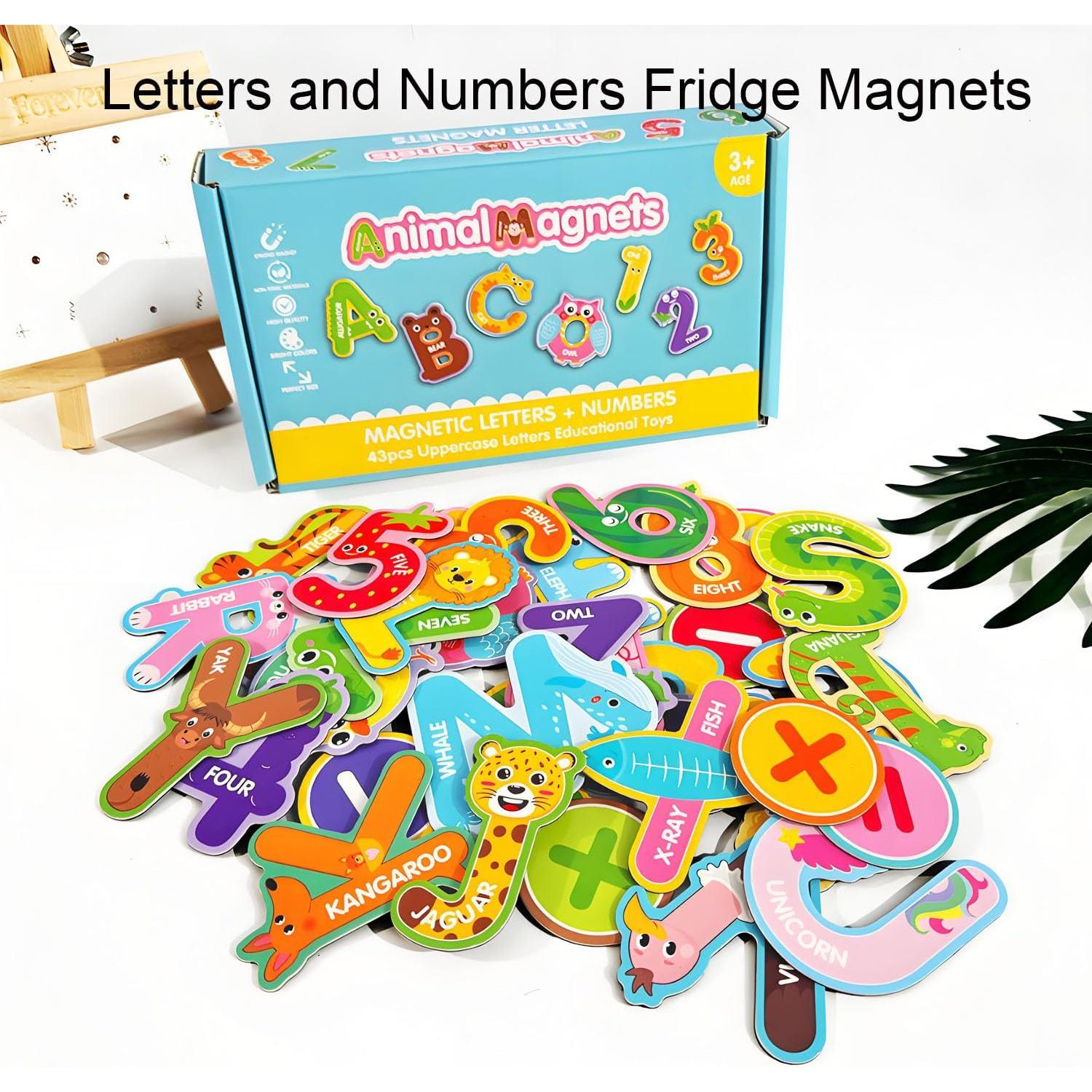 Imanes Magnéticos de Letras y Números JZZNNFEZA - 43 Piezas