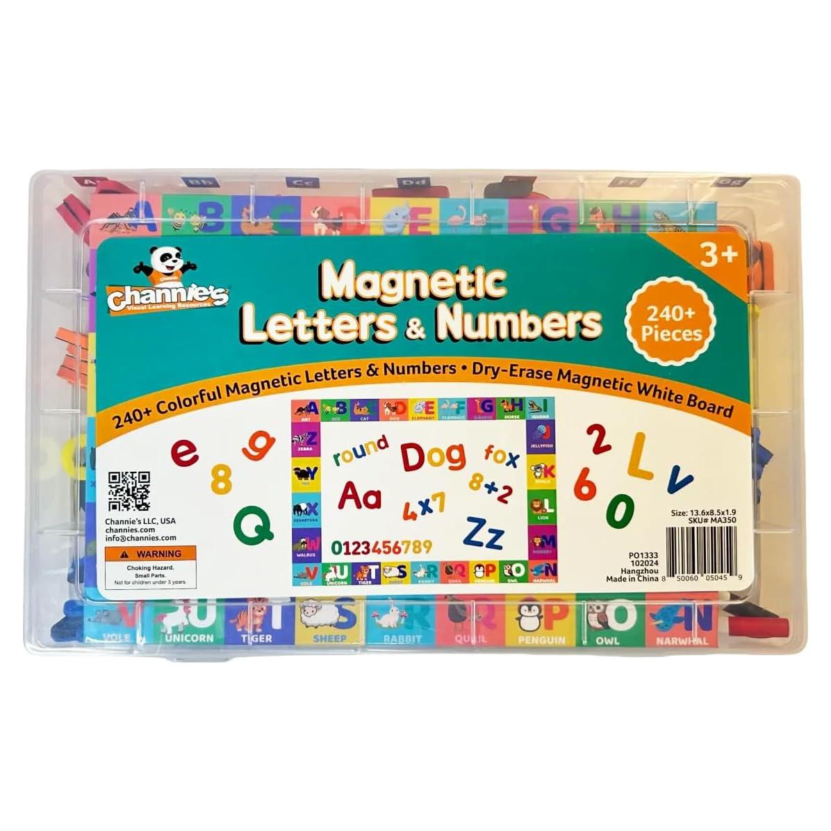 Juego de Letras y Números Magnéticos Channie 240 Piezas